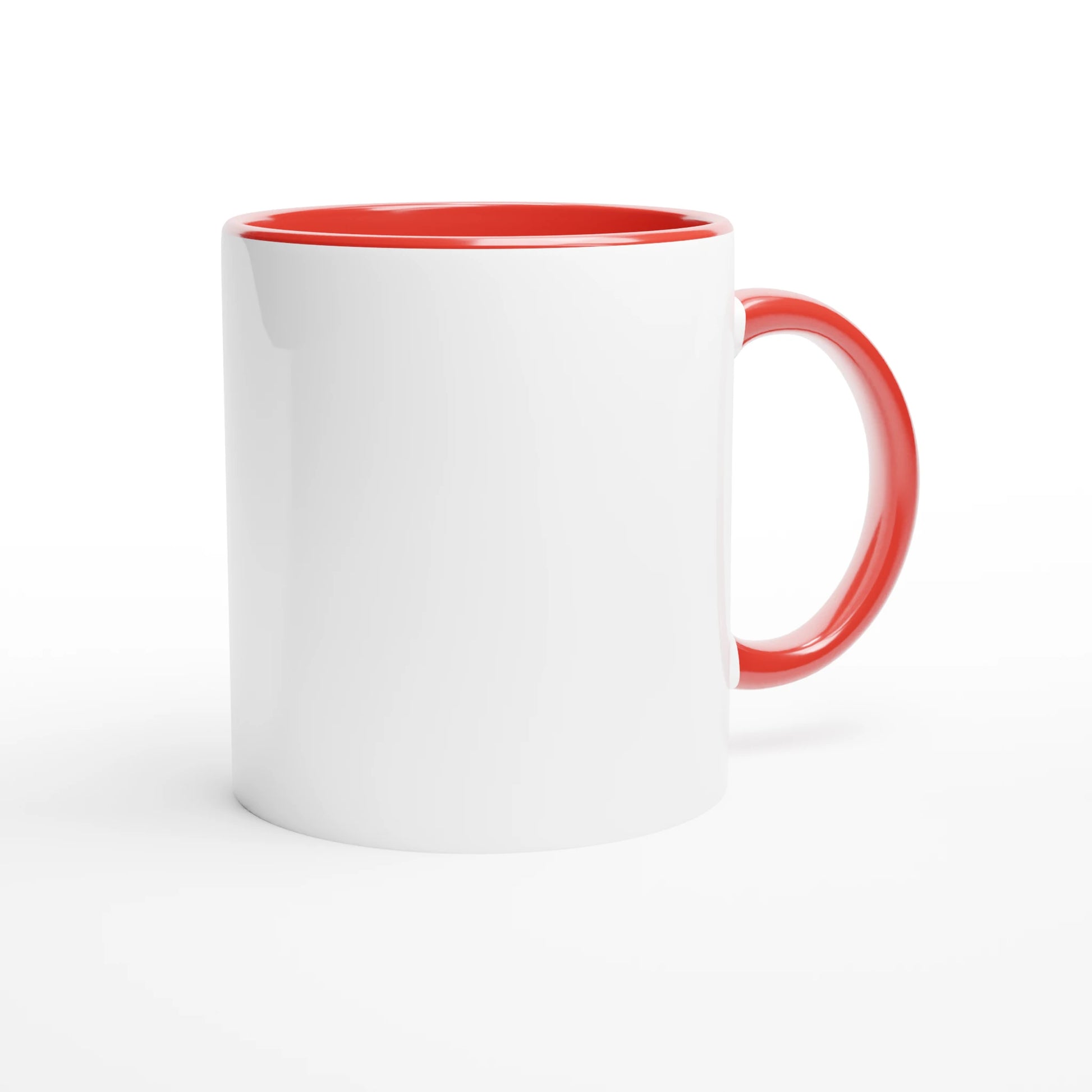 Red Personalised ceramic mug with vibrant colour interior, featuring custom pet photo design, stylish and durable drinkware for pet lovers from PetSelfie