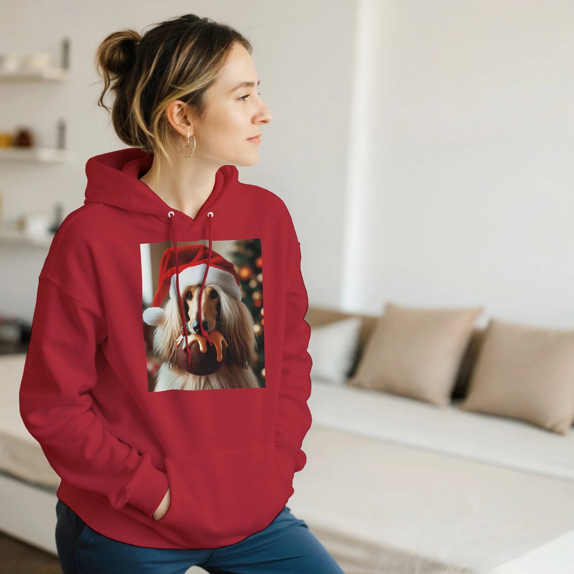 Afghan Hound Christmas Pullover Hoodie - Petselfie