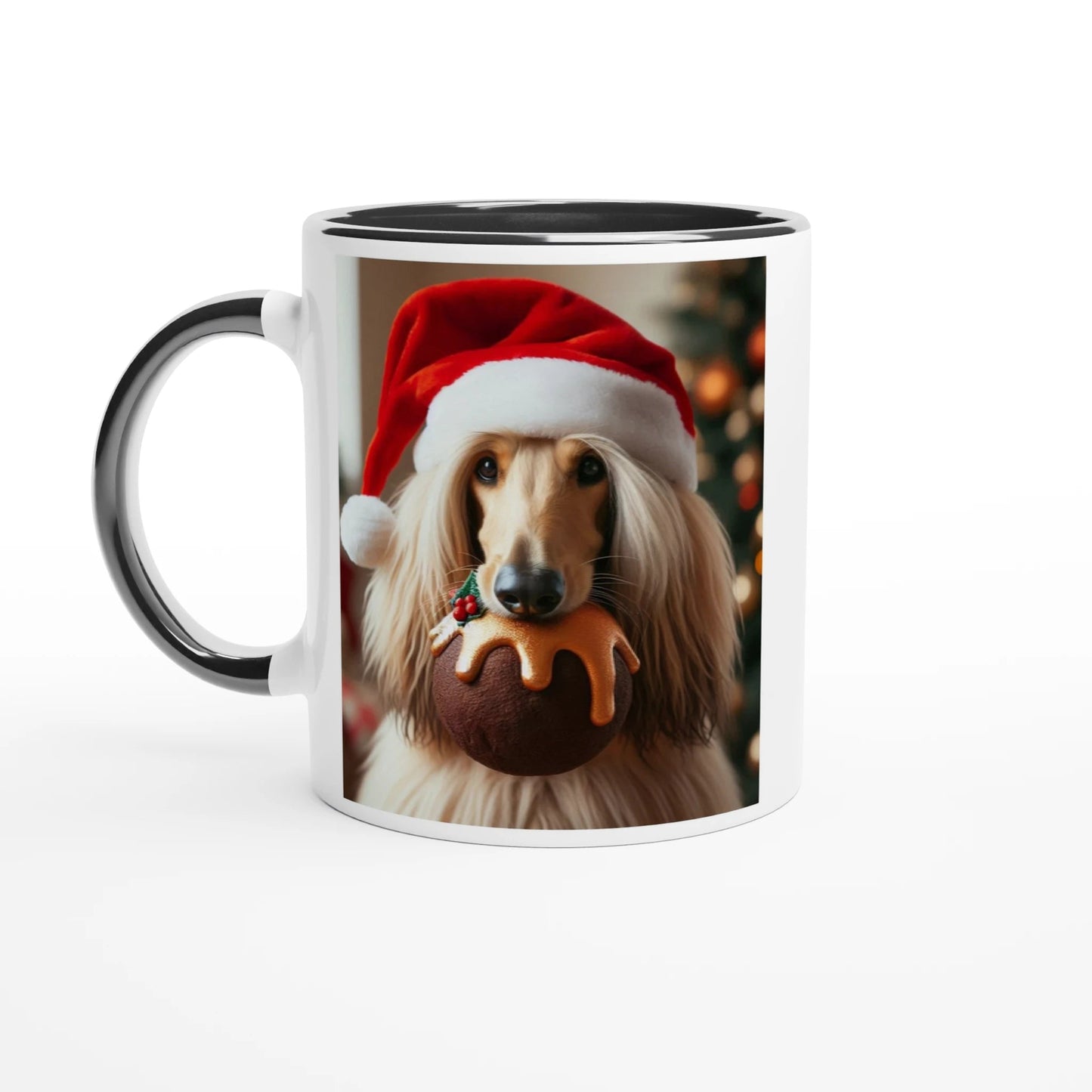 Afghan Hound White Mug with Colour Inside - Petselfie