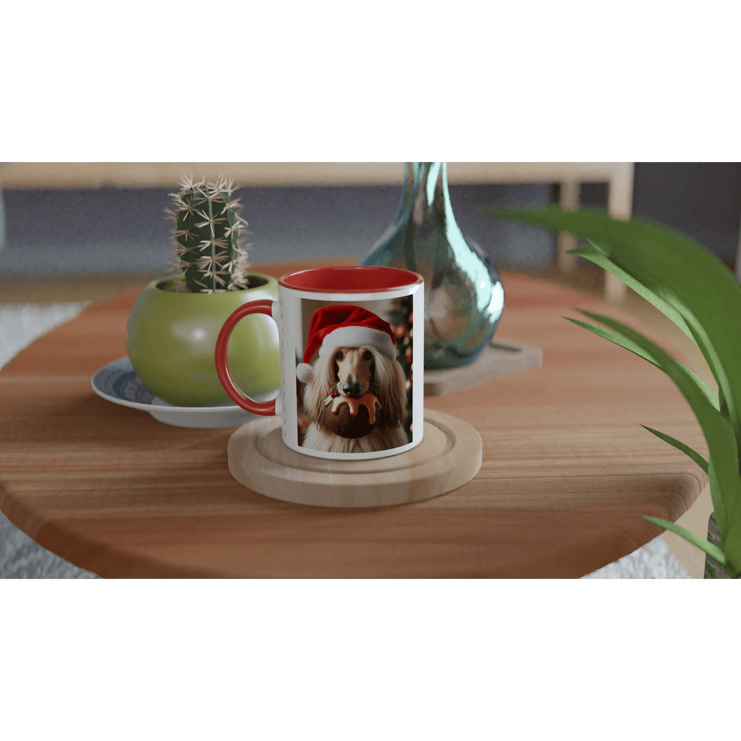 Afghan Hound White Mug with Colour Inside - Petselfie