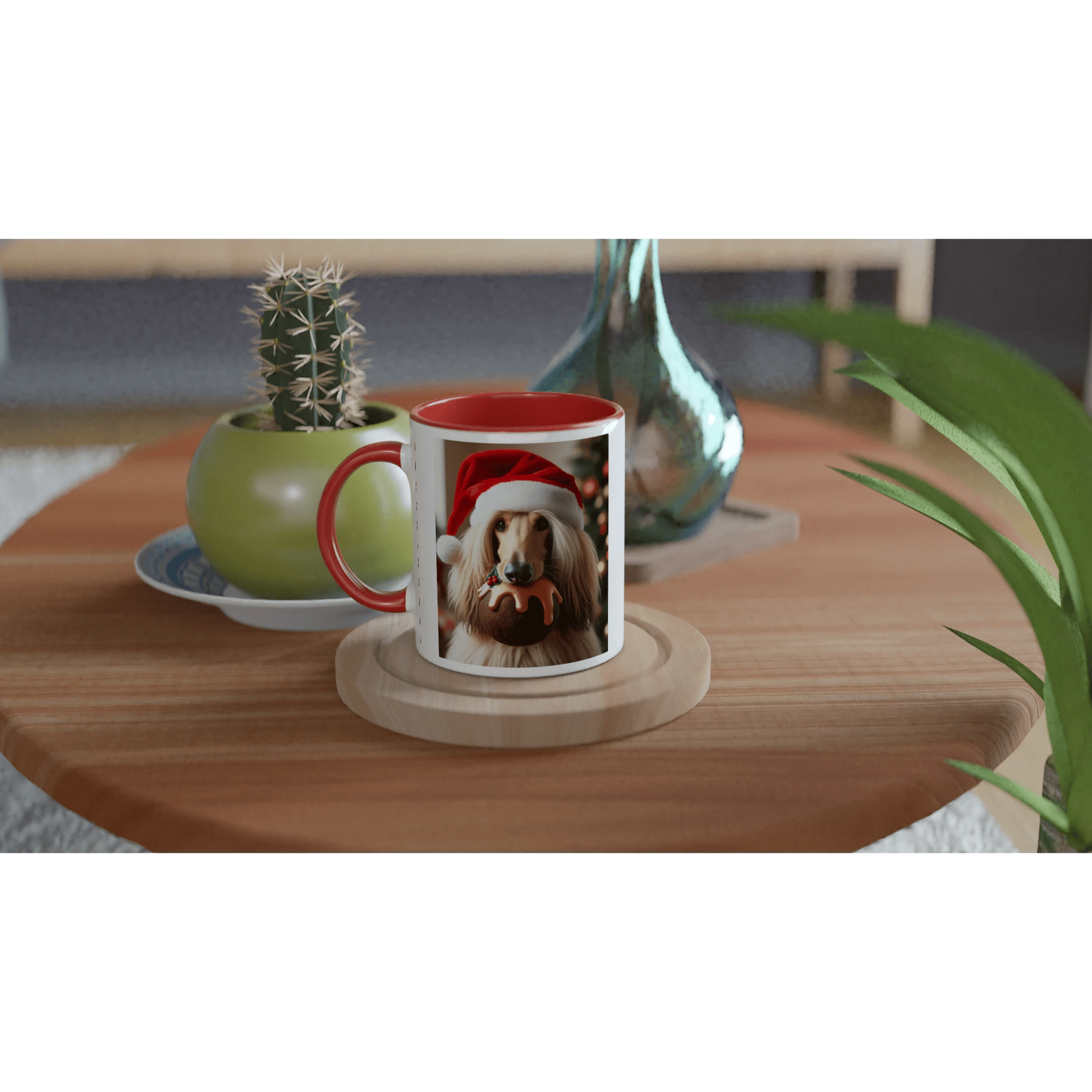 Afghan Hound White Mug with Colour Inside - Petselfie