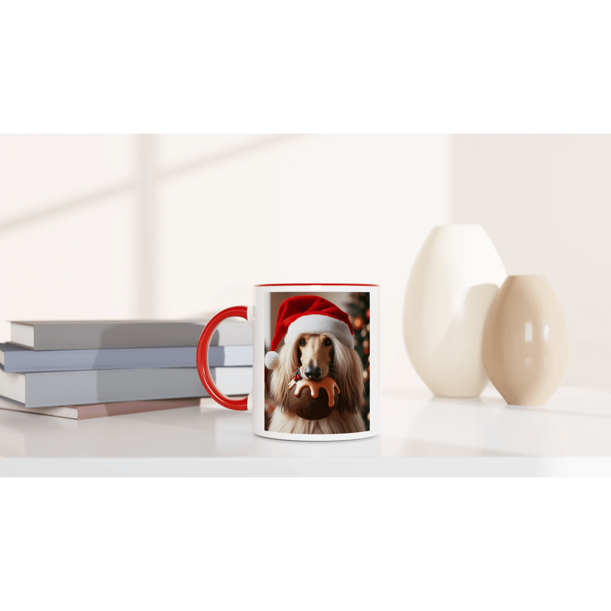 Afghan Hound White Mug with Colour Inside - Petselfie