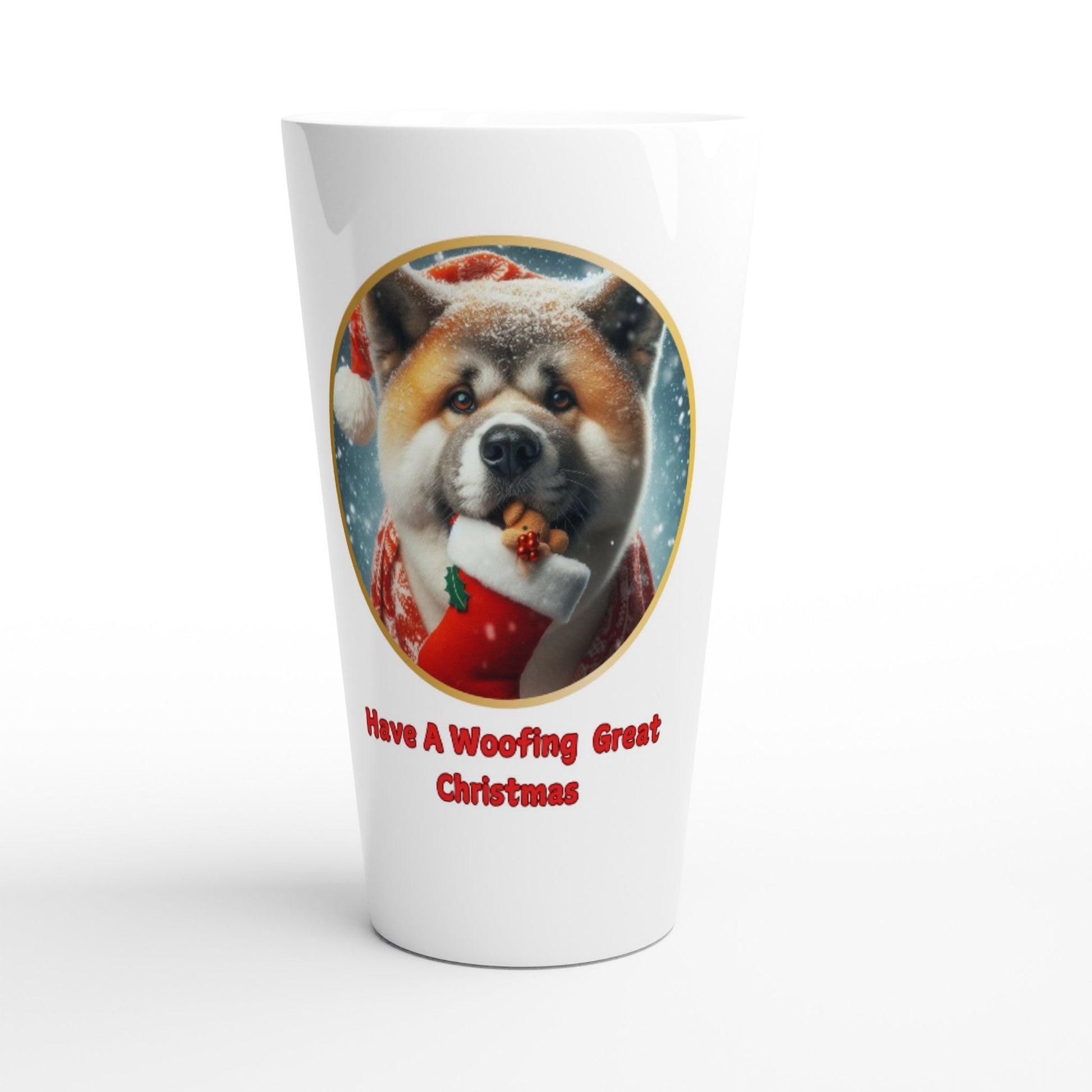 American Akita Christmas Latte Mug - Petselfie