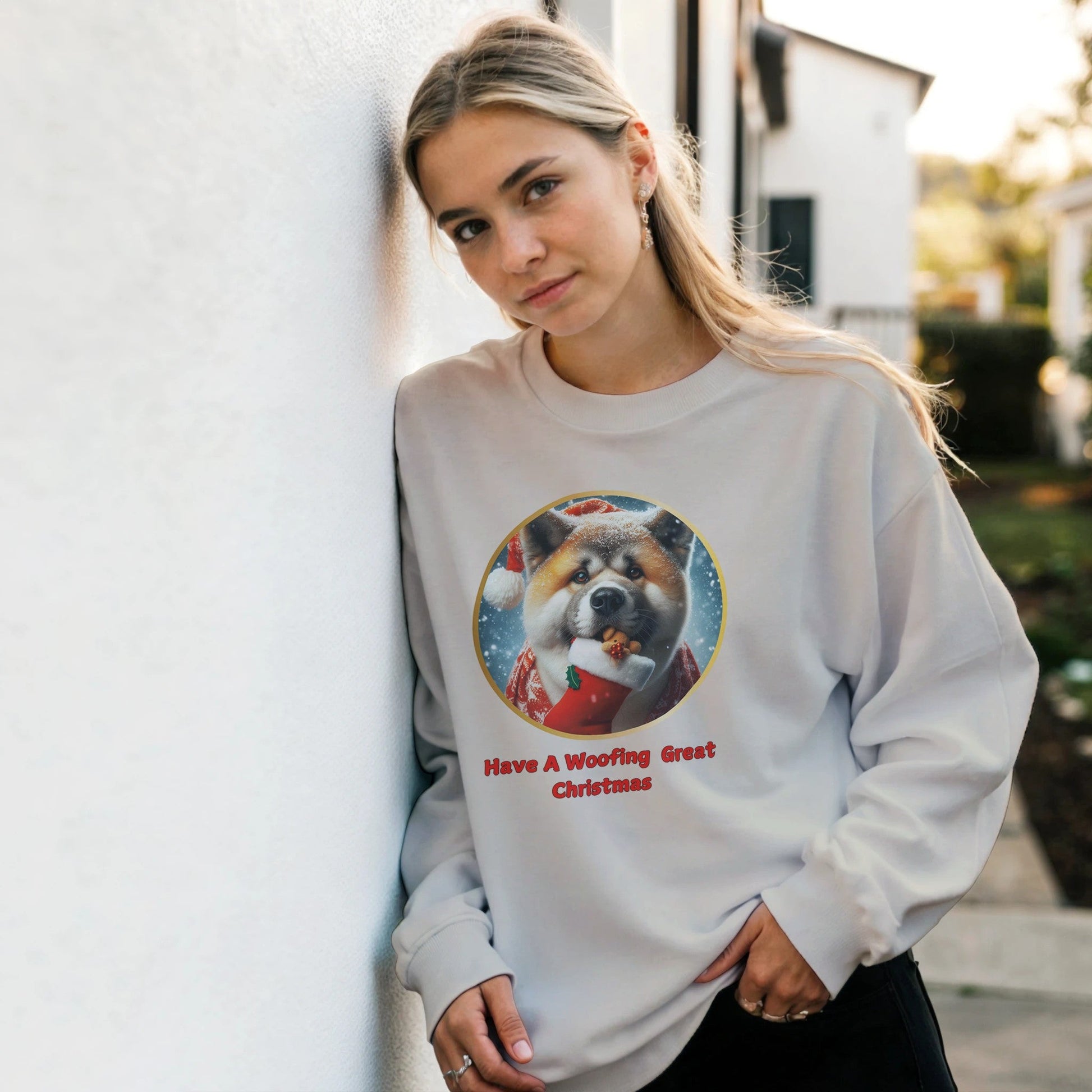 American Akita Christmas Sweatshirt - Petselfie