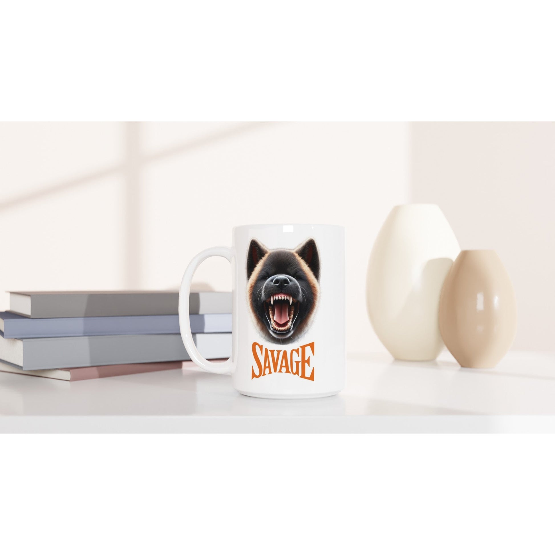 American Akita Puppy SAVAGE Mug - Petselfie