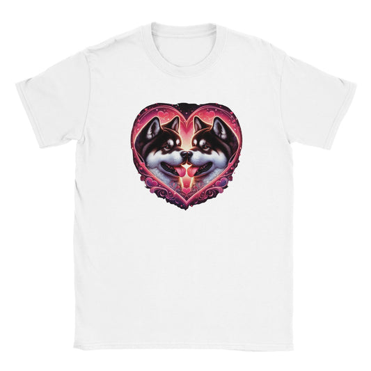 American Akitas Kissing Valentine T-shirt - Petselfie