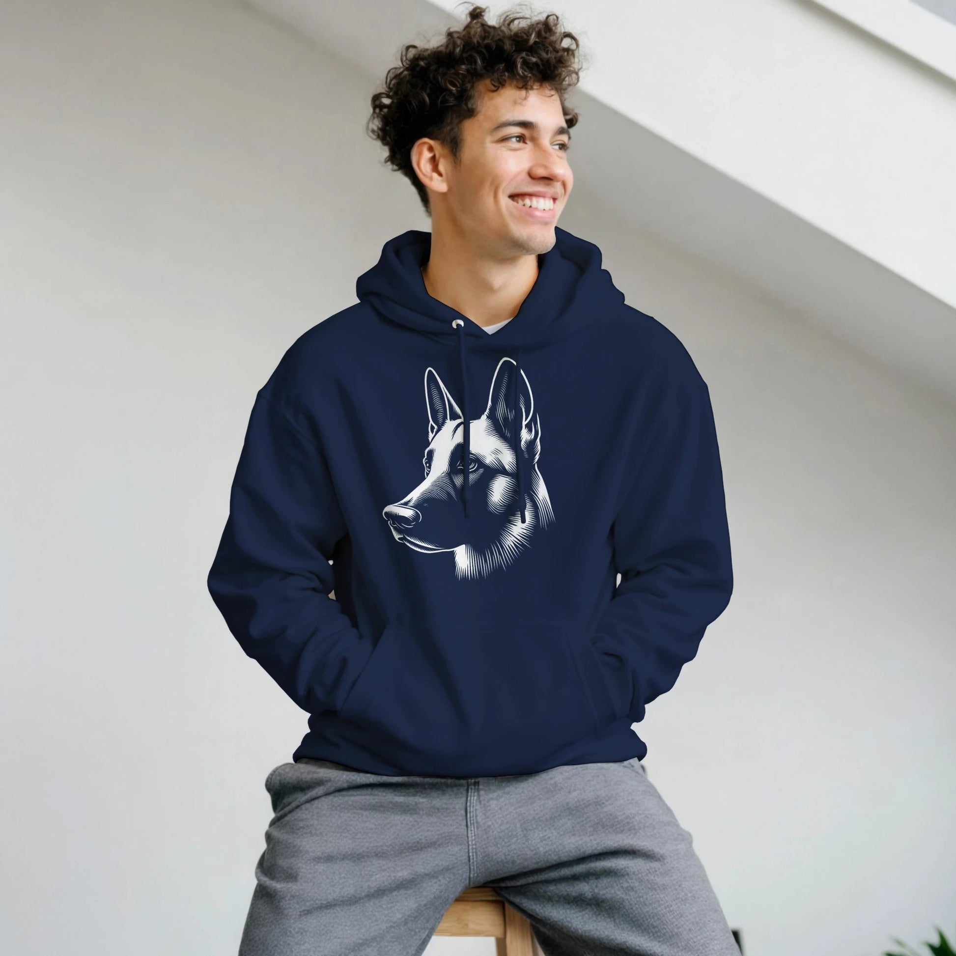 Belgian Malinois Silhouette Hoodie - Petselfie