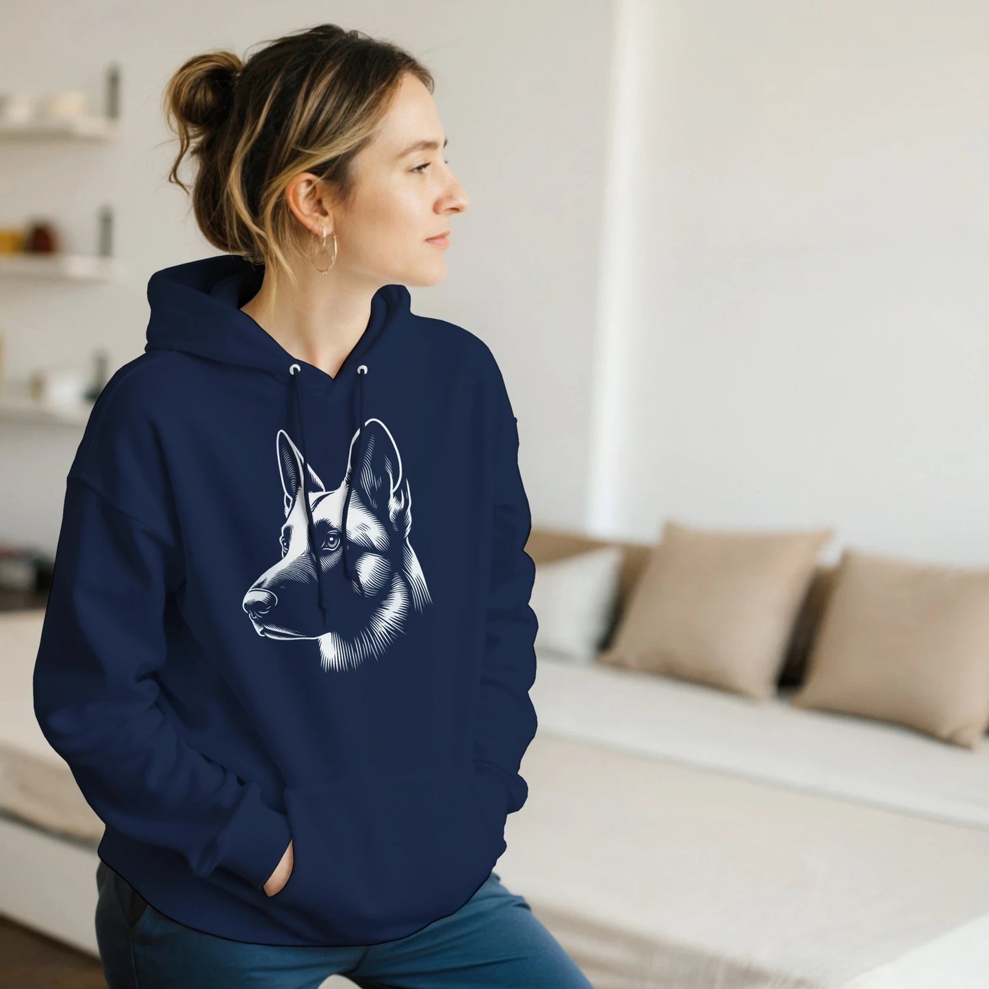 Belgian Malinois Silhouette Hoodie - Petselfie