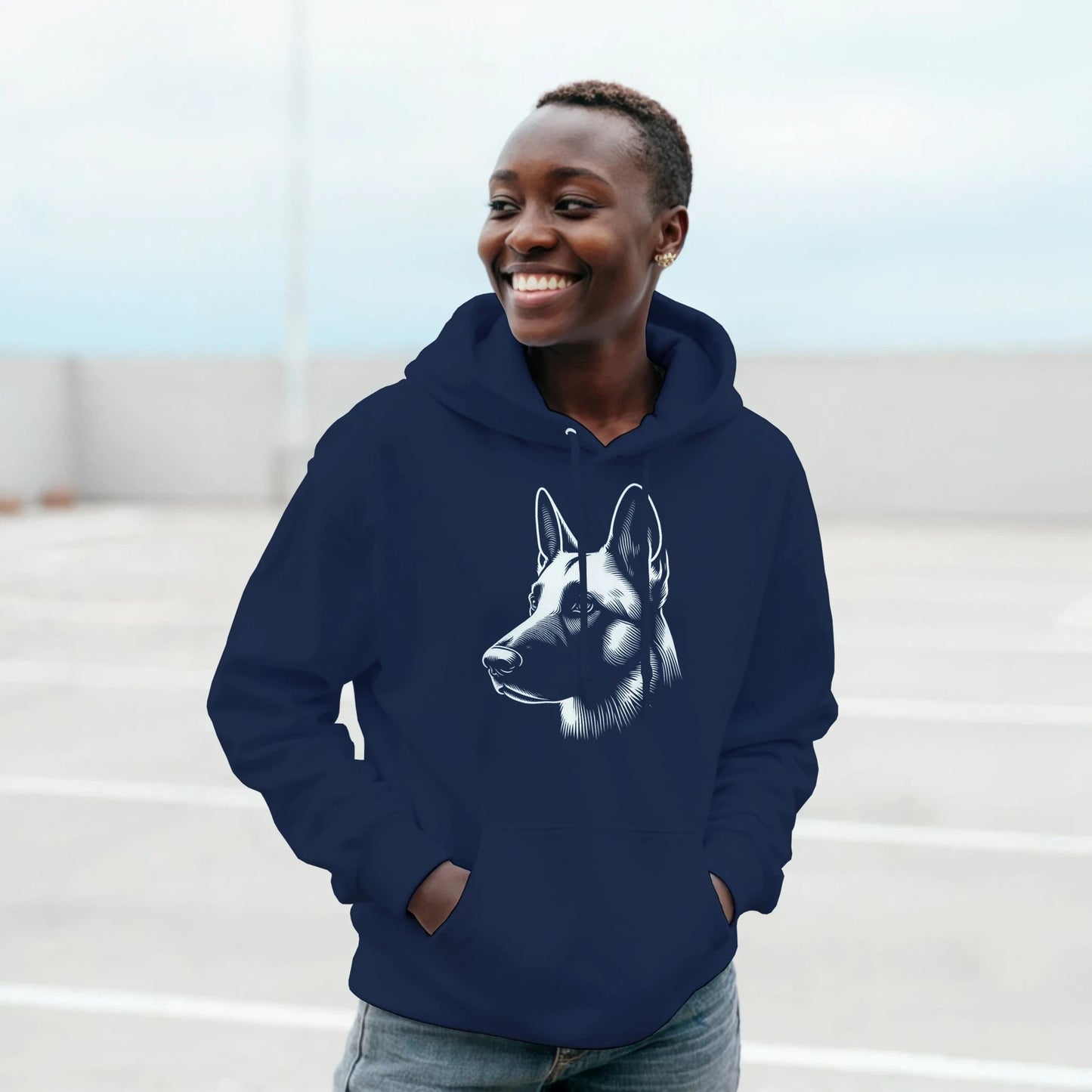 Belgian Malinois Silhouette Hoodie - Petselfie