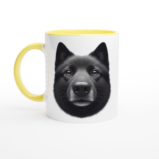 Black Norwegian Elkhound Ceramic Mug - PetSelfie - Petselfie