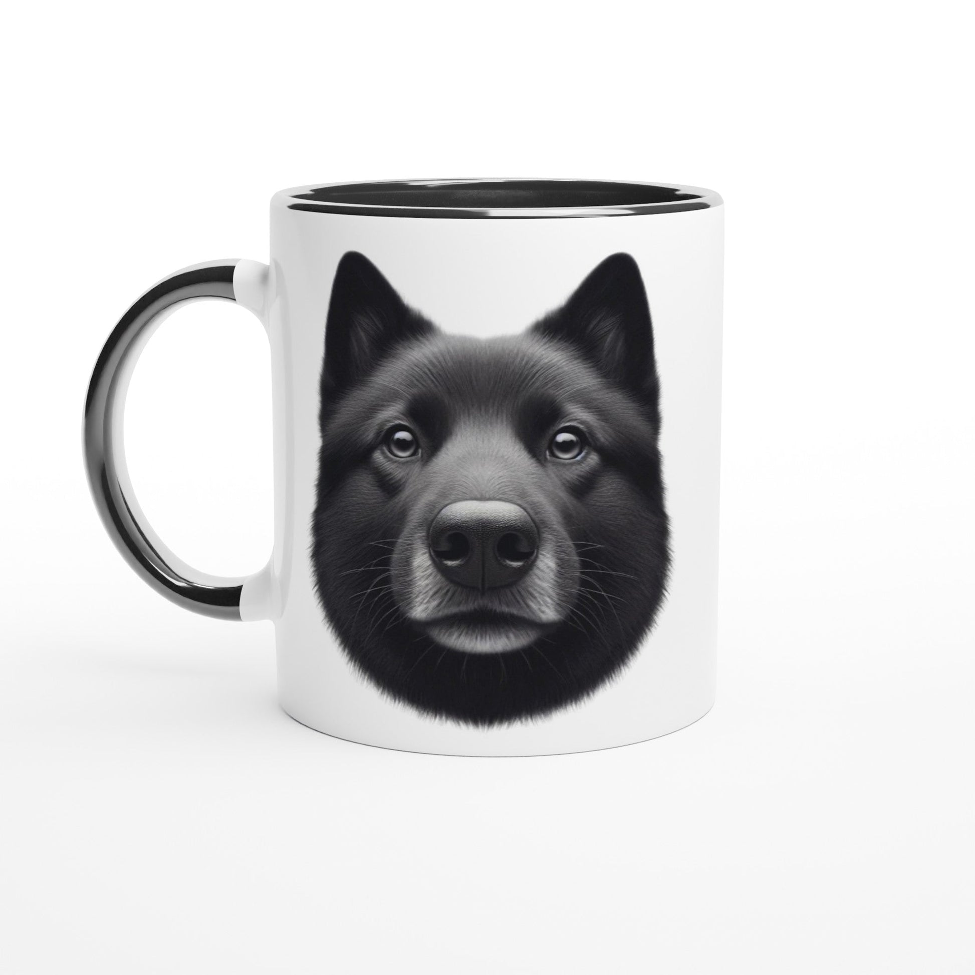 Black Norwegian Elkhound Ceramic Mug - PetSelfie - Petselfie