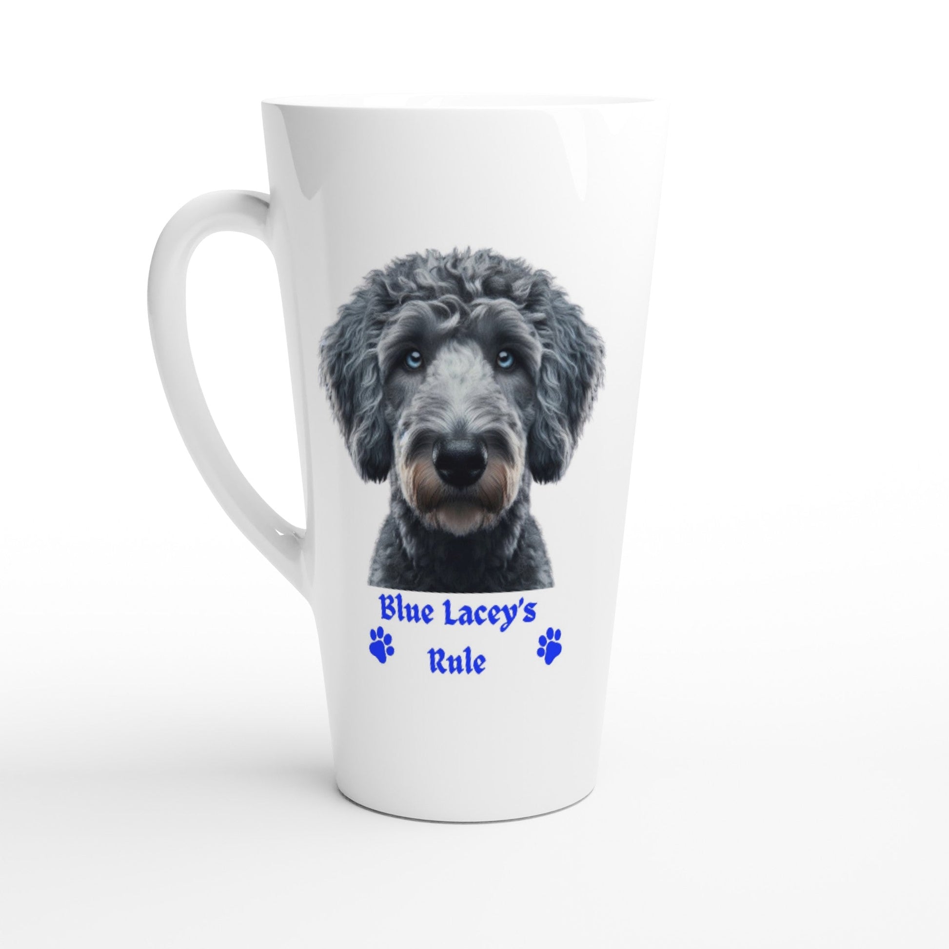 Blue Lacey Dog Latte Mug - PetSelfie - Petselfie