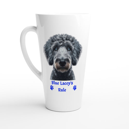 Blue Lacey Dog Latte Mug - PetSelfie - Petselfie