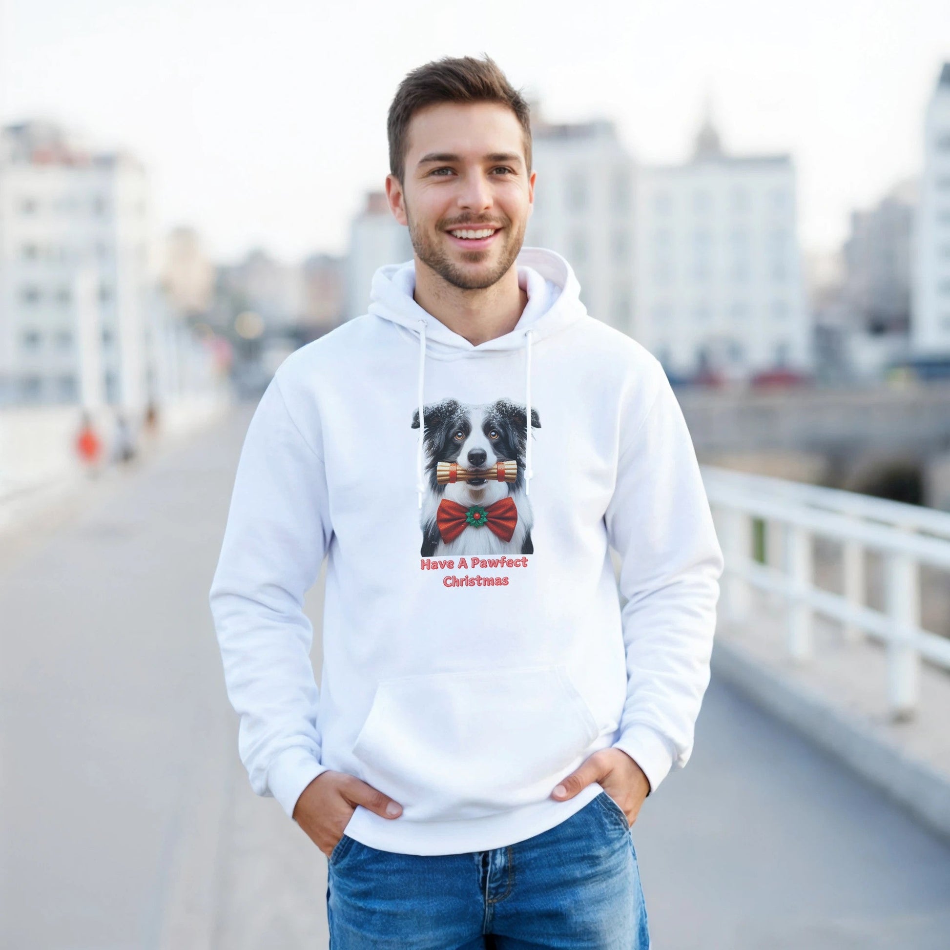 Border Collie Christmas Hoodie - Petselfie