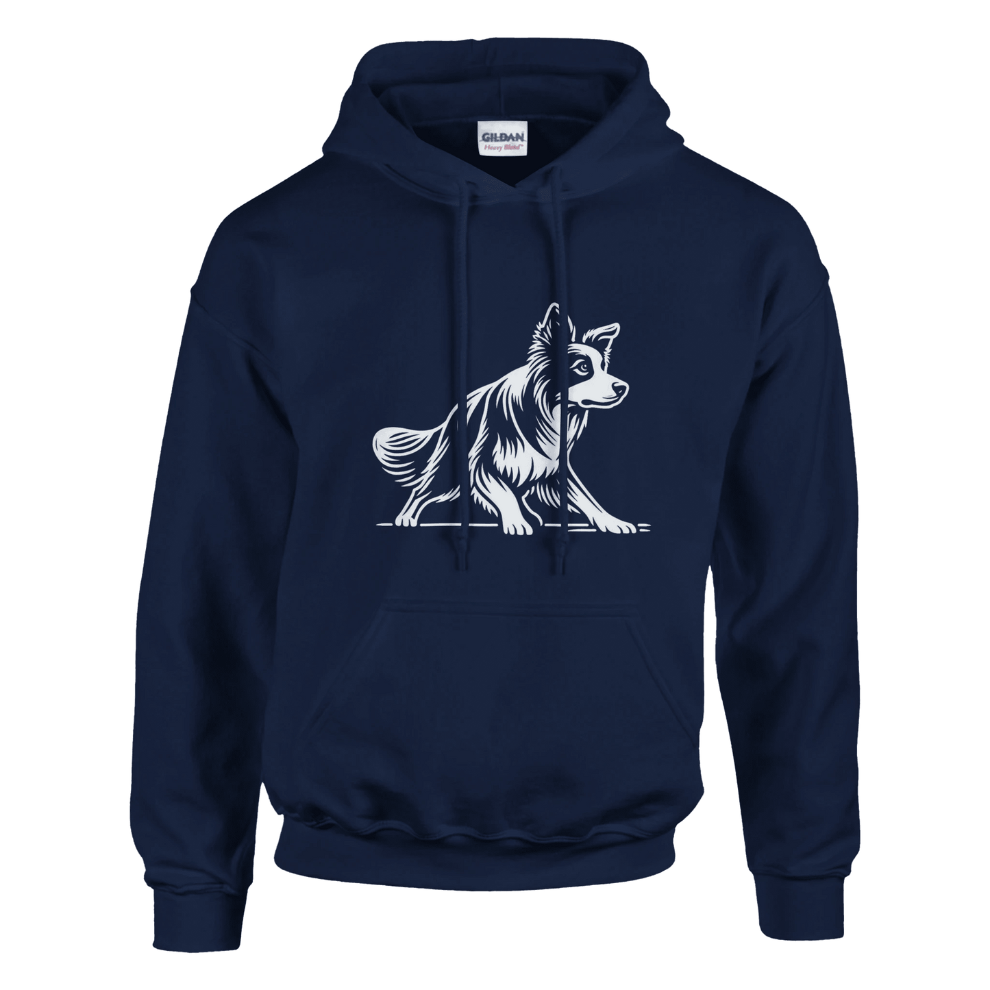 Border Collie Silhouette Pullover Hoodie - Petselfie