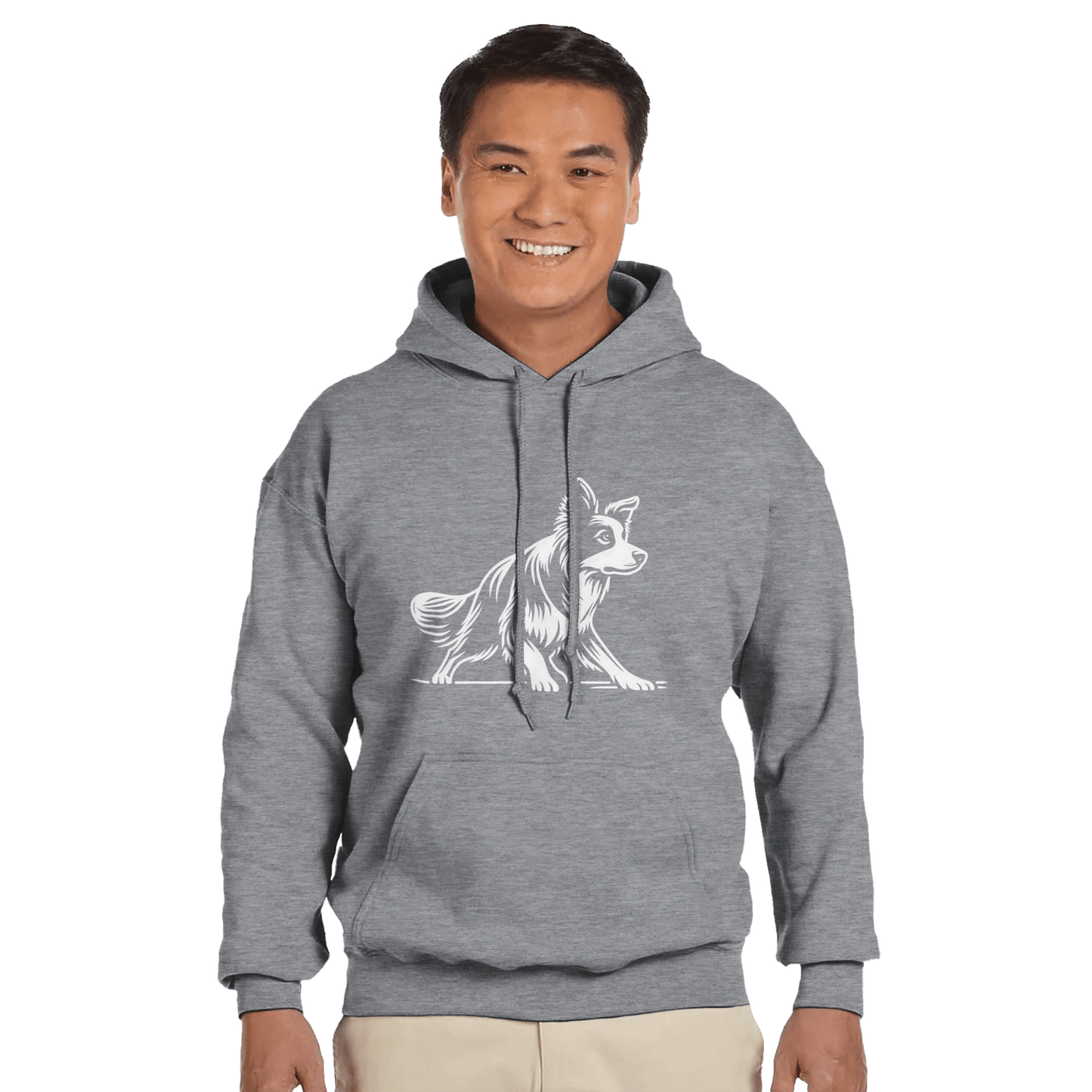Border Collie Silhouette Pullover Hoodie - Petselfie