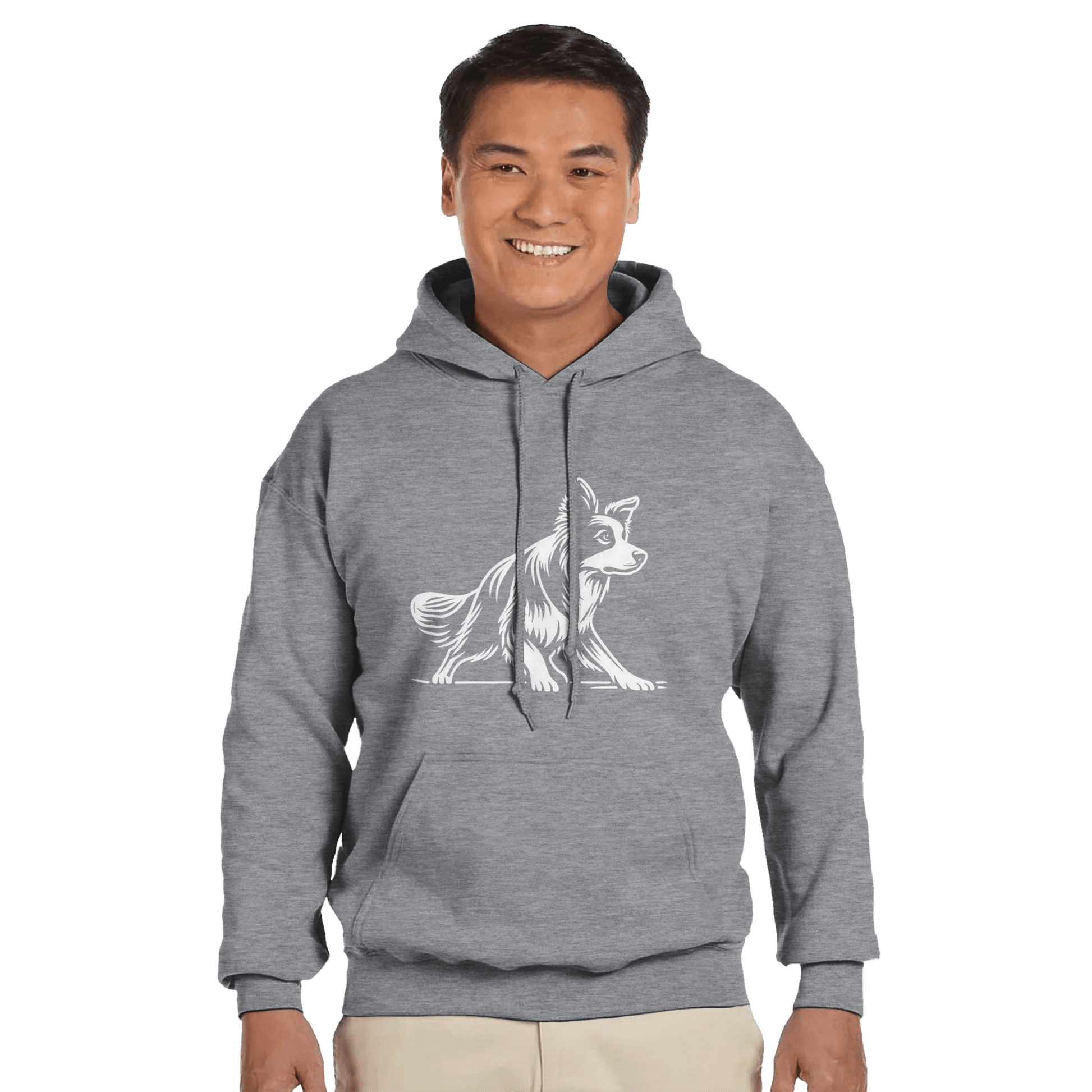 Border Collie Silhouette Pullover Hoodie - Petselfie