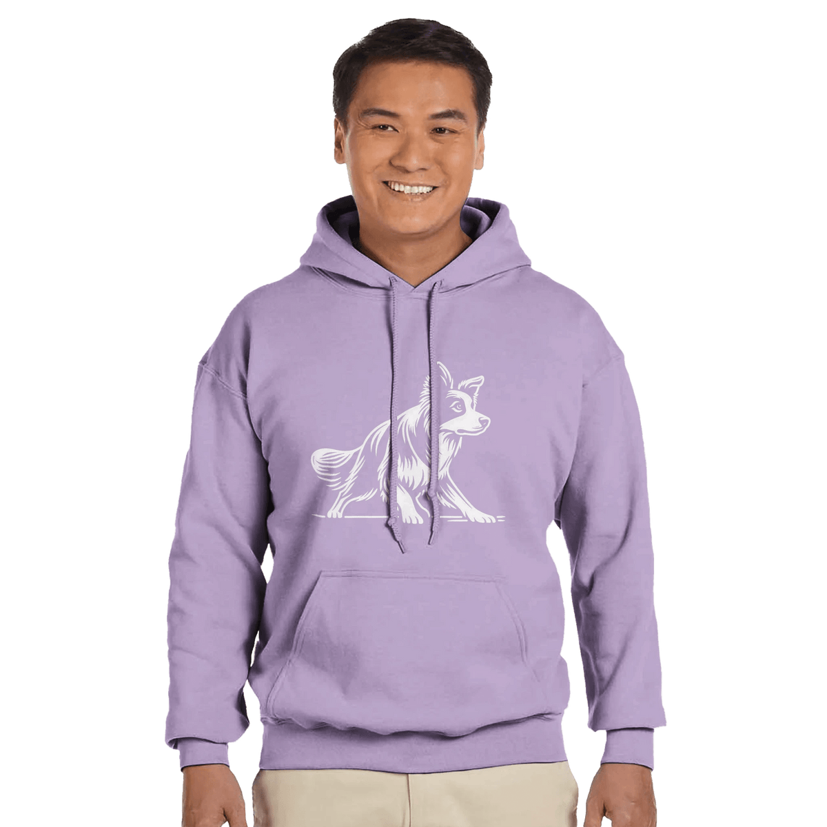 Border Collie Silhouette Pullover Hoodie - Petselfie