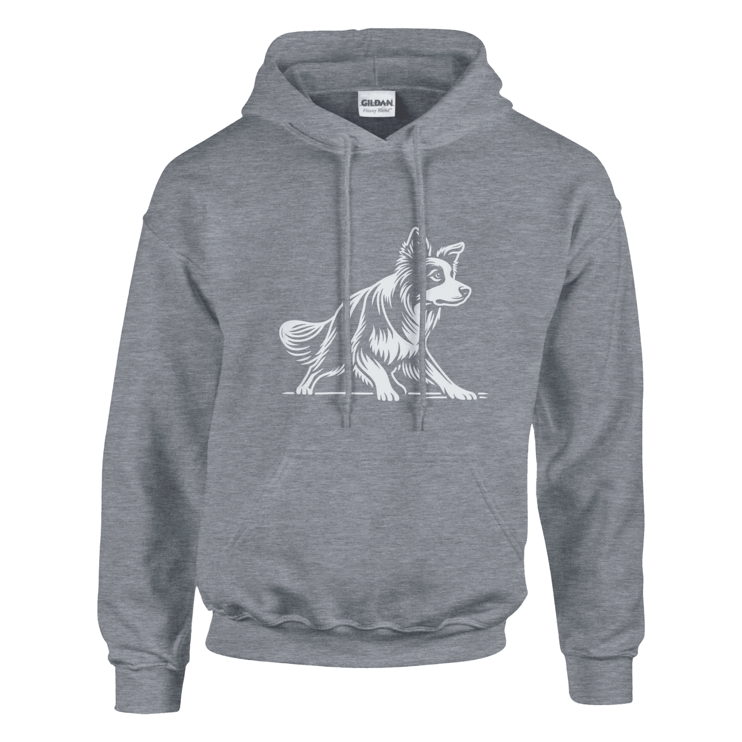 Border Collie Silhouette Pullover Hoodie - Petselfie
