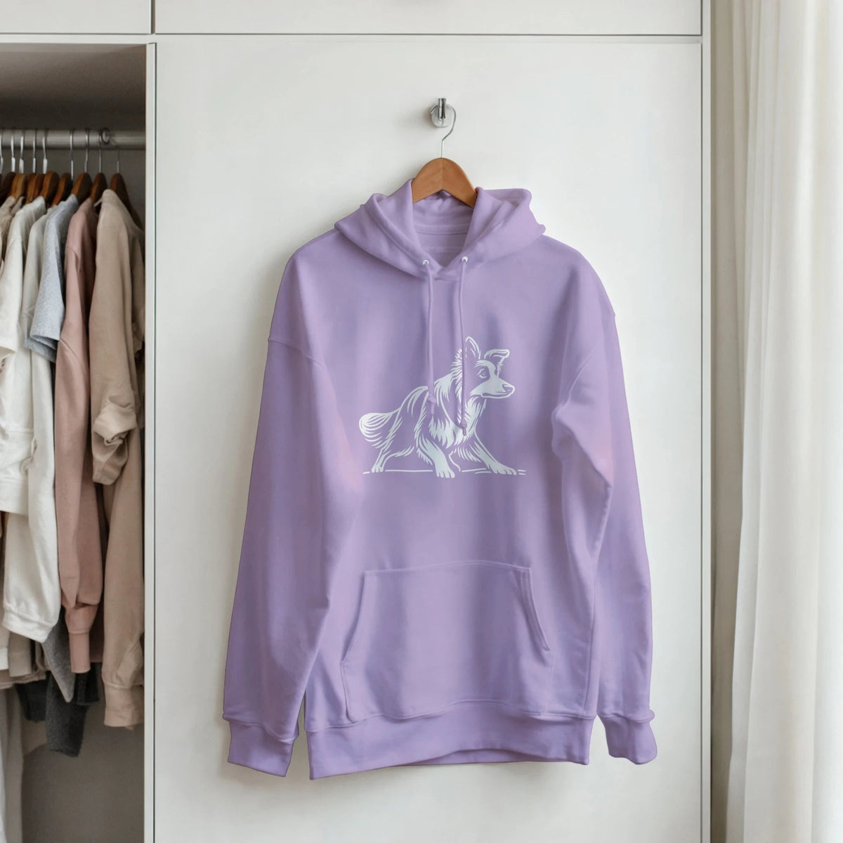 Border Collie Silhouette Pullover Hoodie - Petselfie