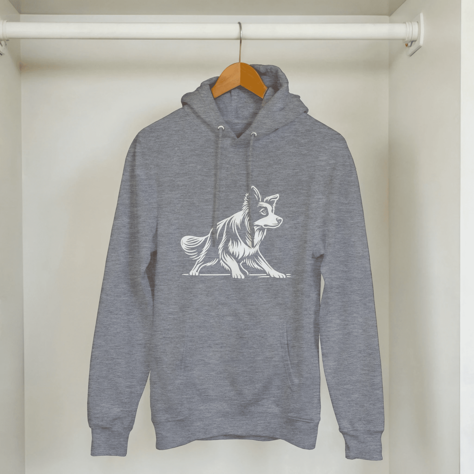 Border Collie Silhouette Pullover Hoodie - Petselfie