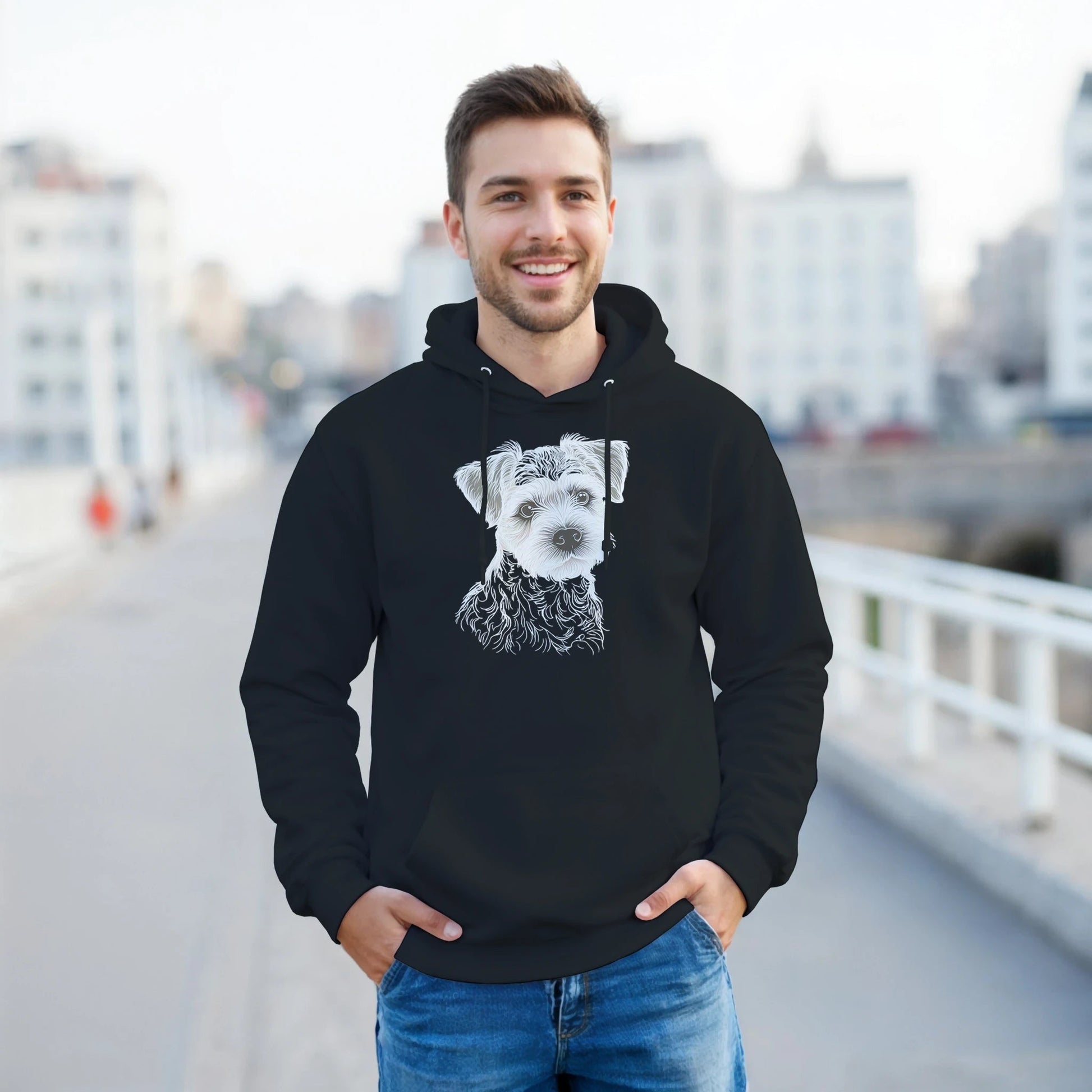 Border Terrier Silhouette Pullover Hoodie - Petselfie