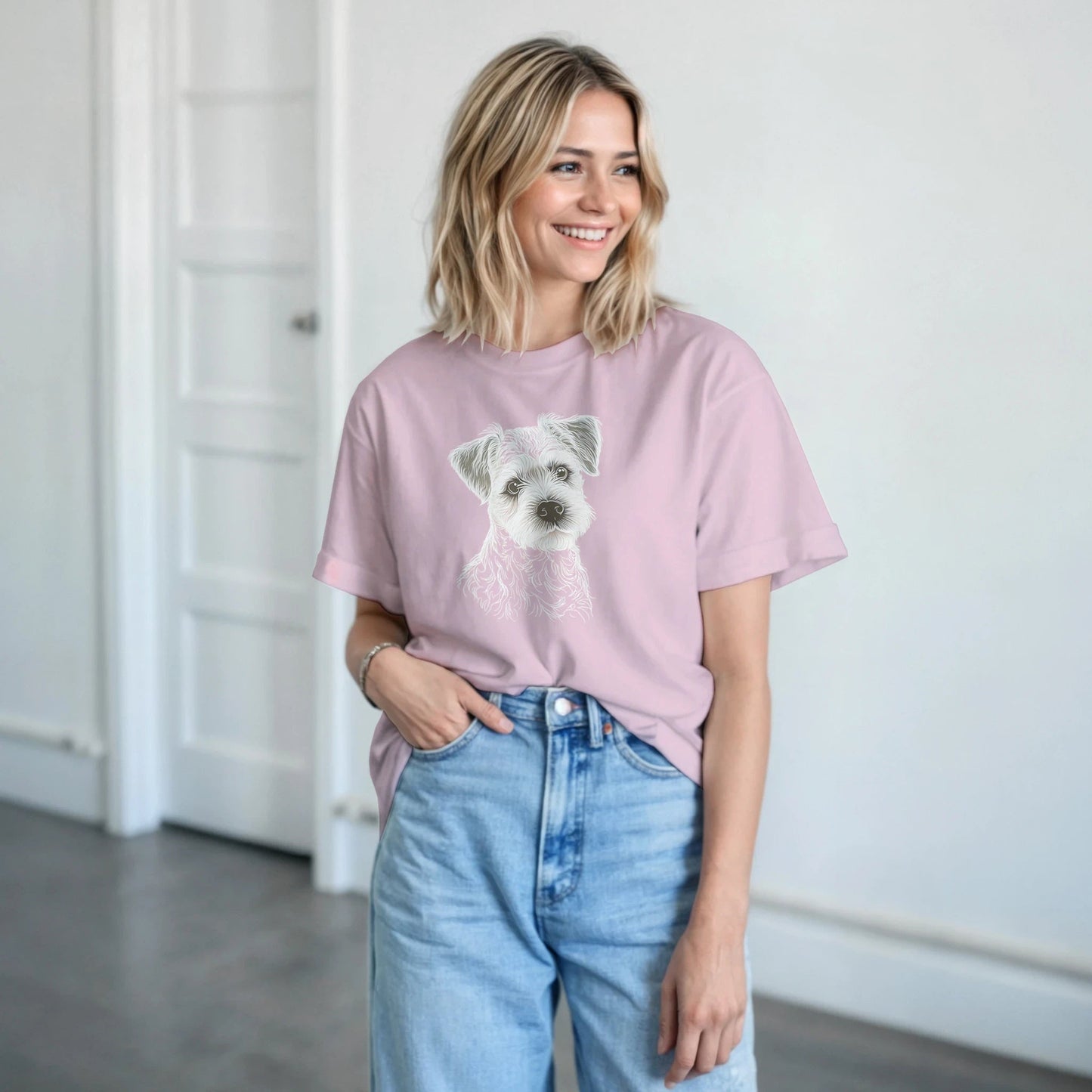 Border Terrier Silhouette T-shirt - Petselfie