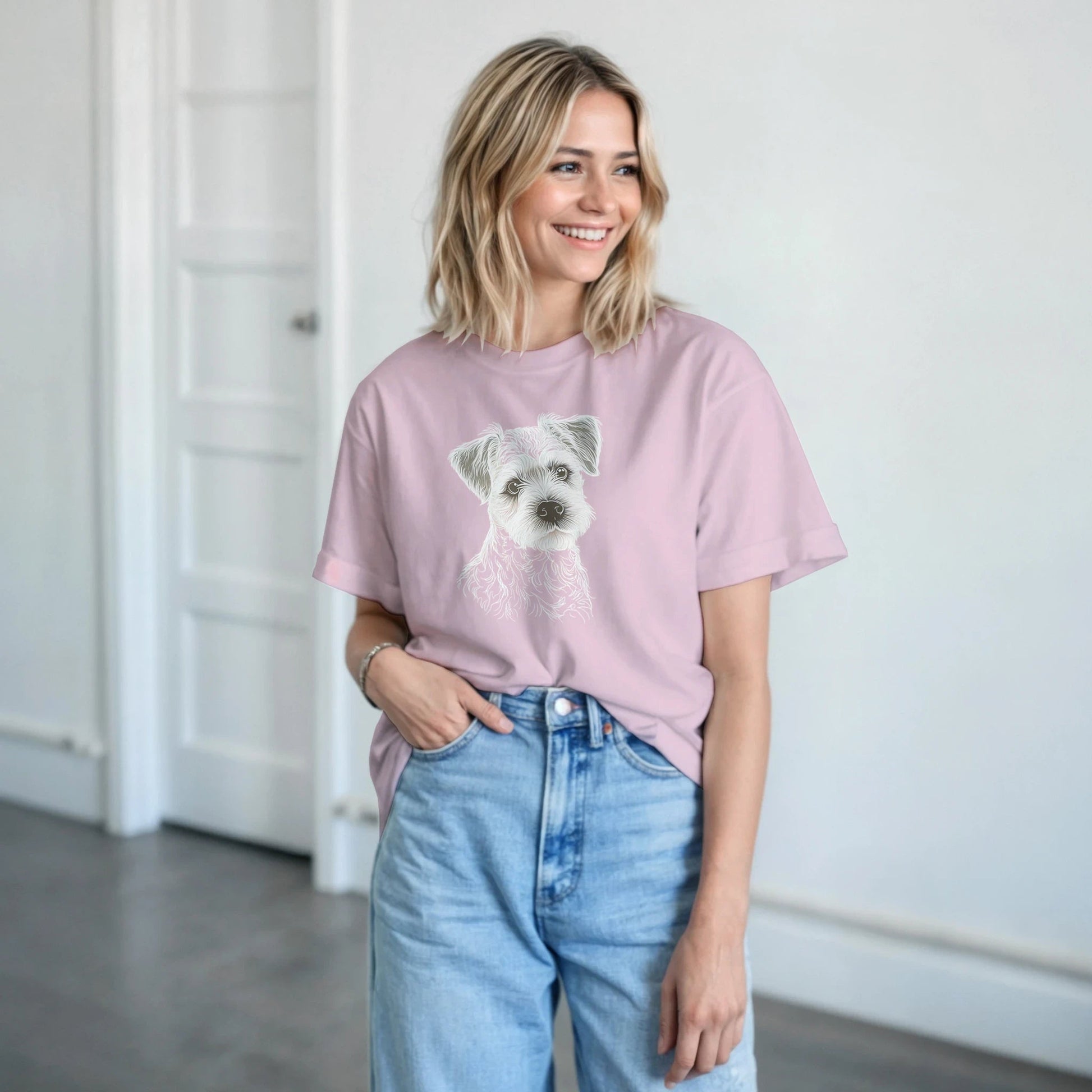 Border Terrier Silhouette T-shirt - Petselfie