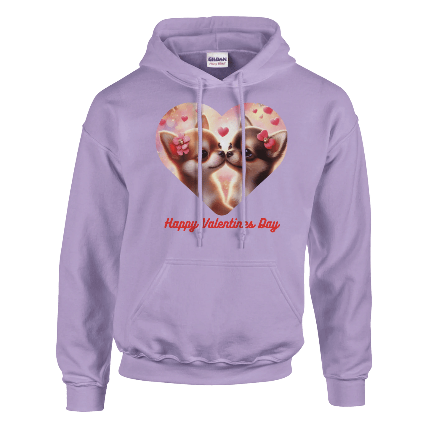 Chihuahuas Kissing Valentine Pullover Hoodie - Petselfie