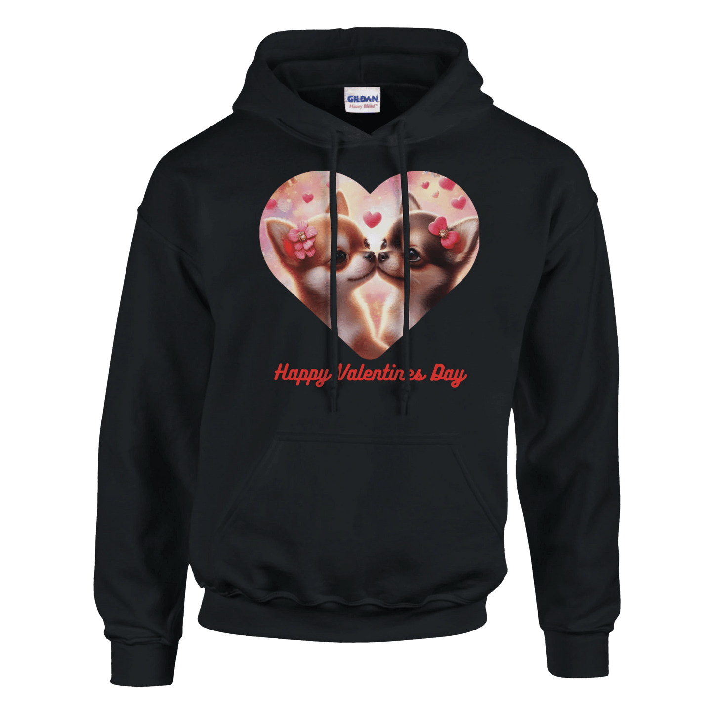 Chihuahuas Kissing Valentine Pullover Hoodie - Petselfie