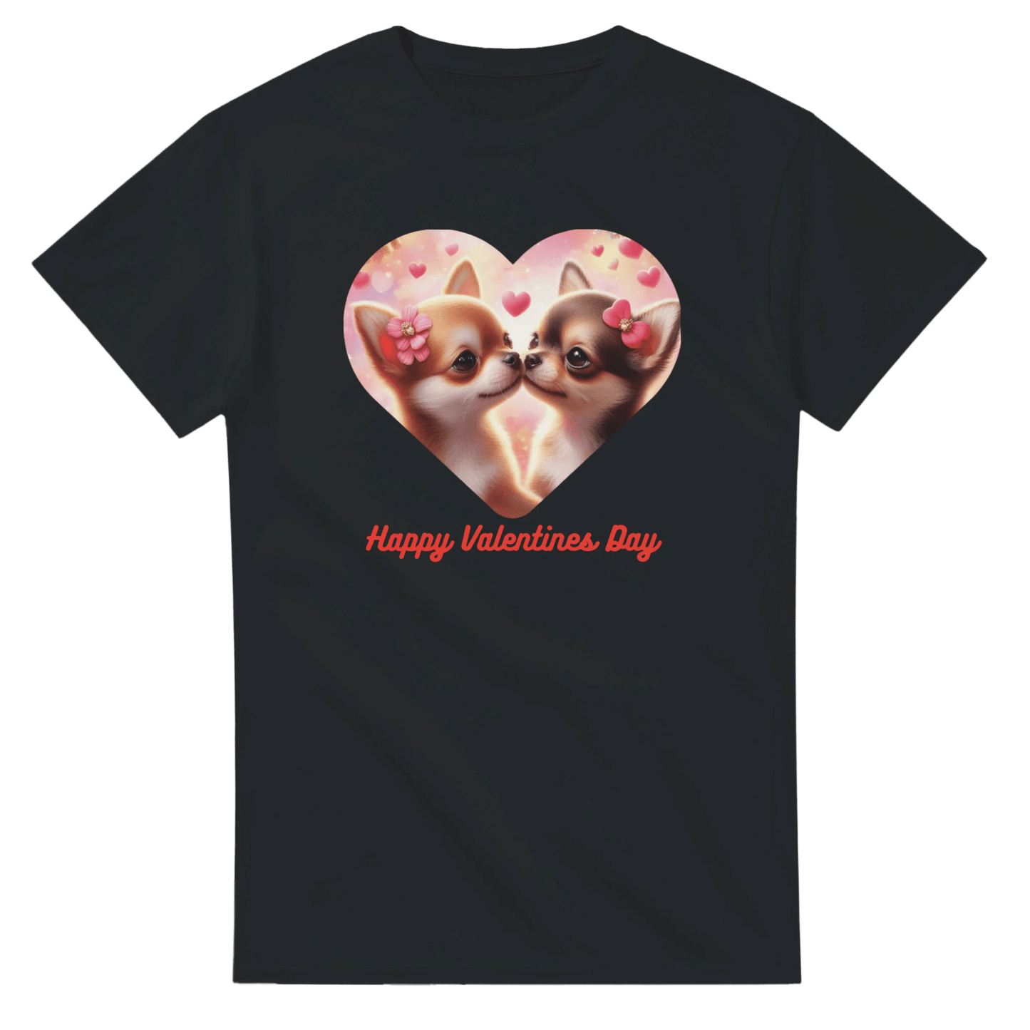 Chihuahuas Kissing Valentine T-shirt - Petselfie