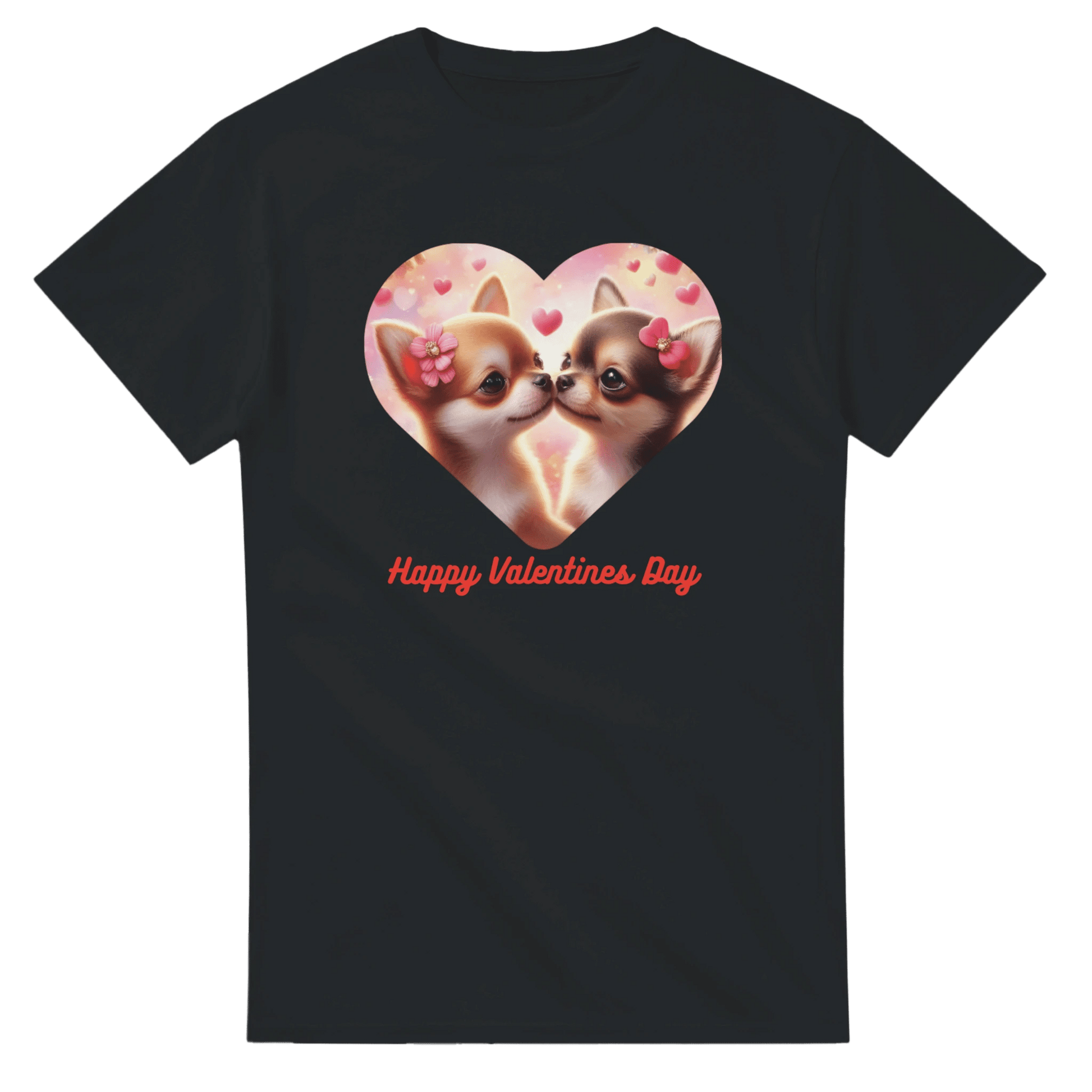 Chihuahuas Kissing Valentine T-shirt - Petselfie