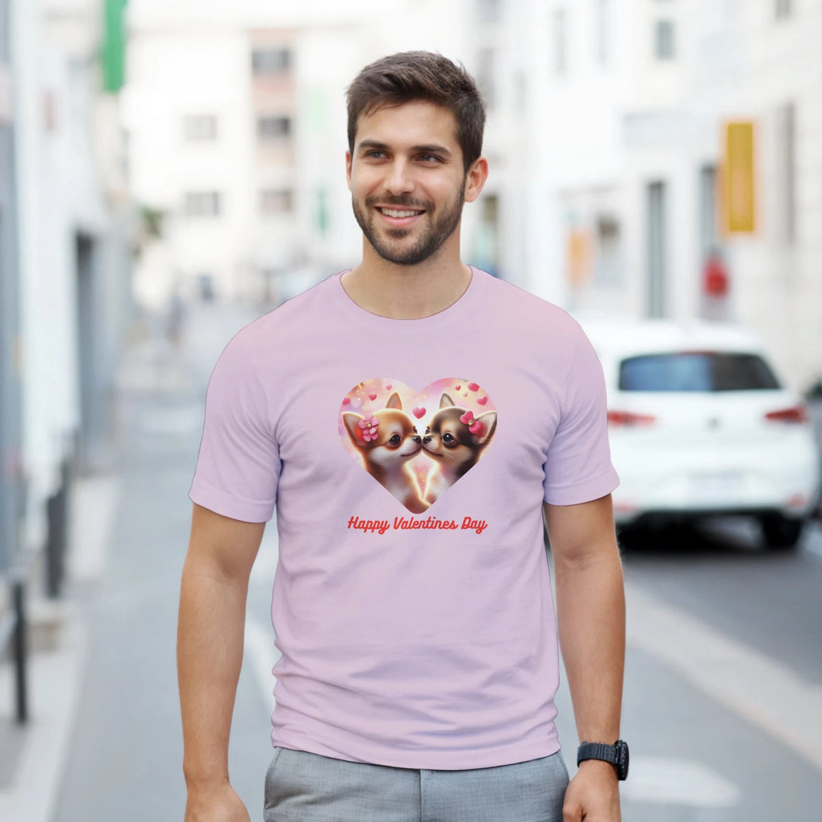 Chihuahuas Kissing Valentine T-shirt - Petselfie