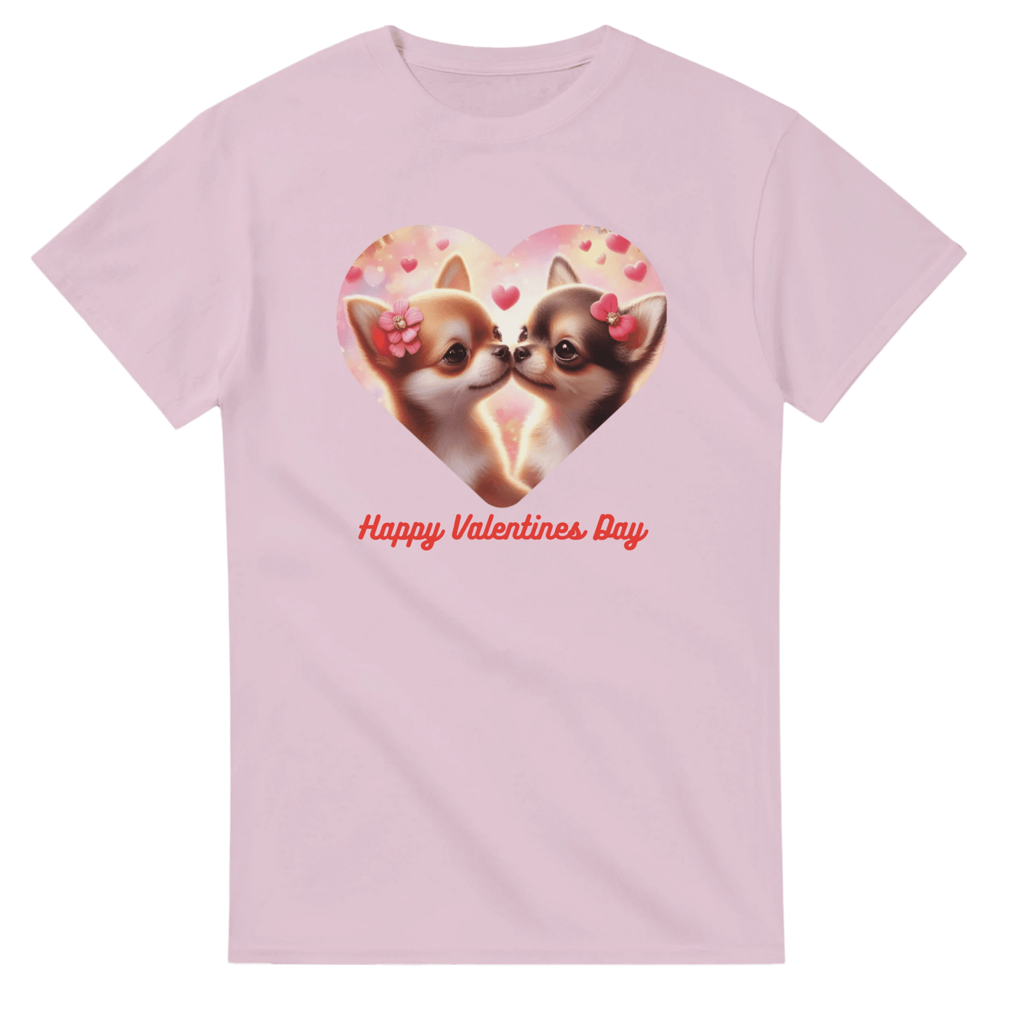 Chihuahuas Kissing Valentine T-shirt - Petselfie
