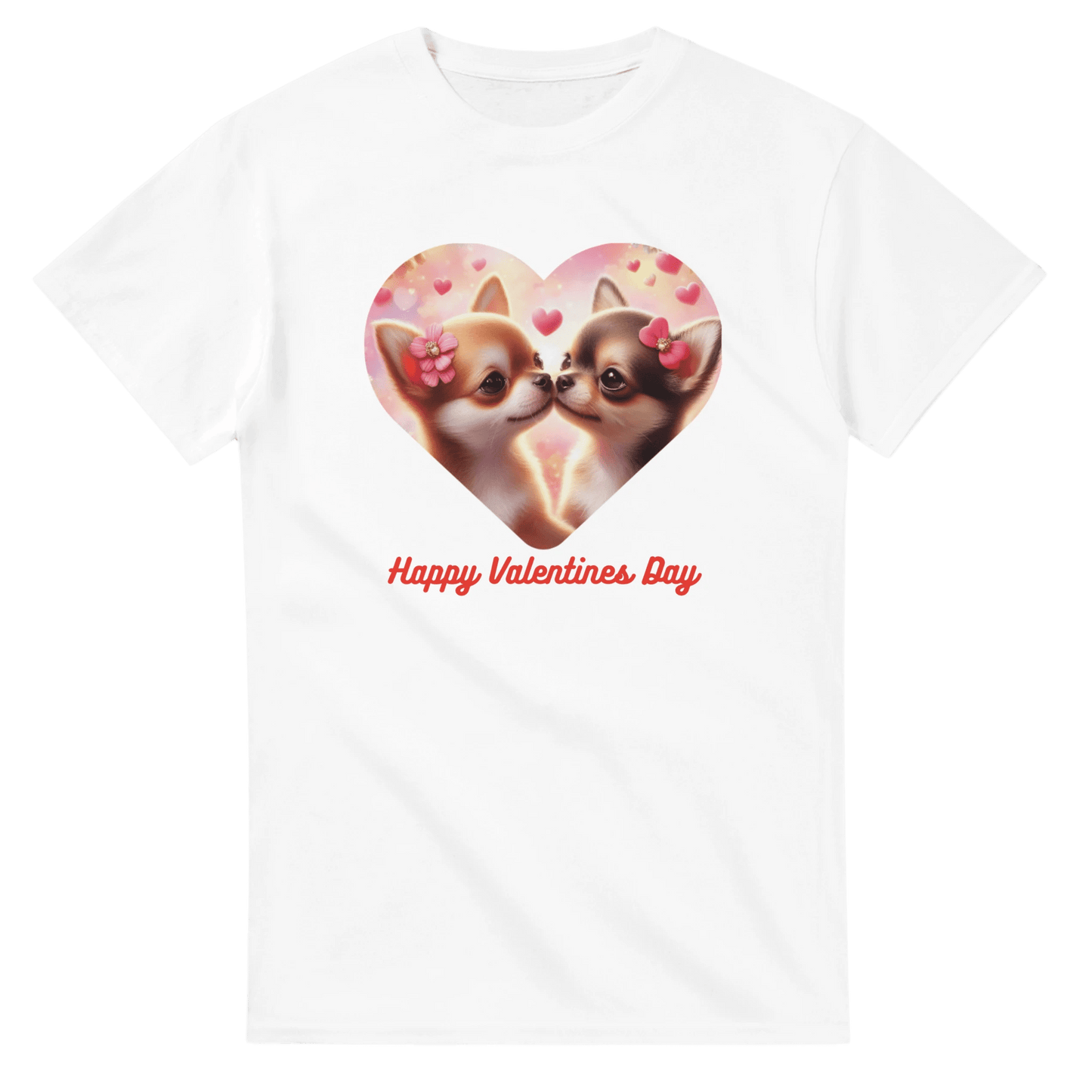 Chihuahuas Kissing Valentine T-shirt - Petselfie