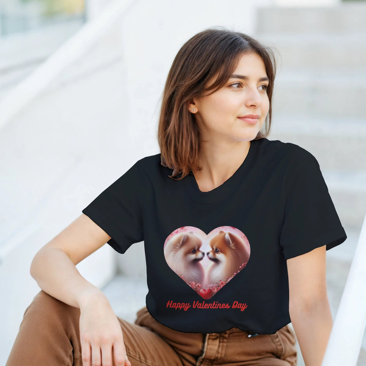 Chihuahua's Kissing Valentine T-shirt - Petselfie