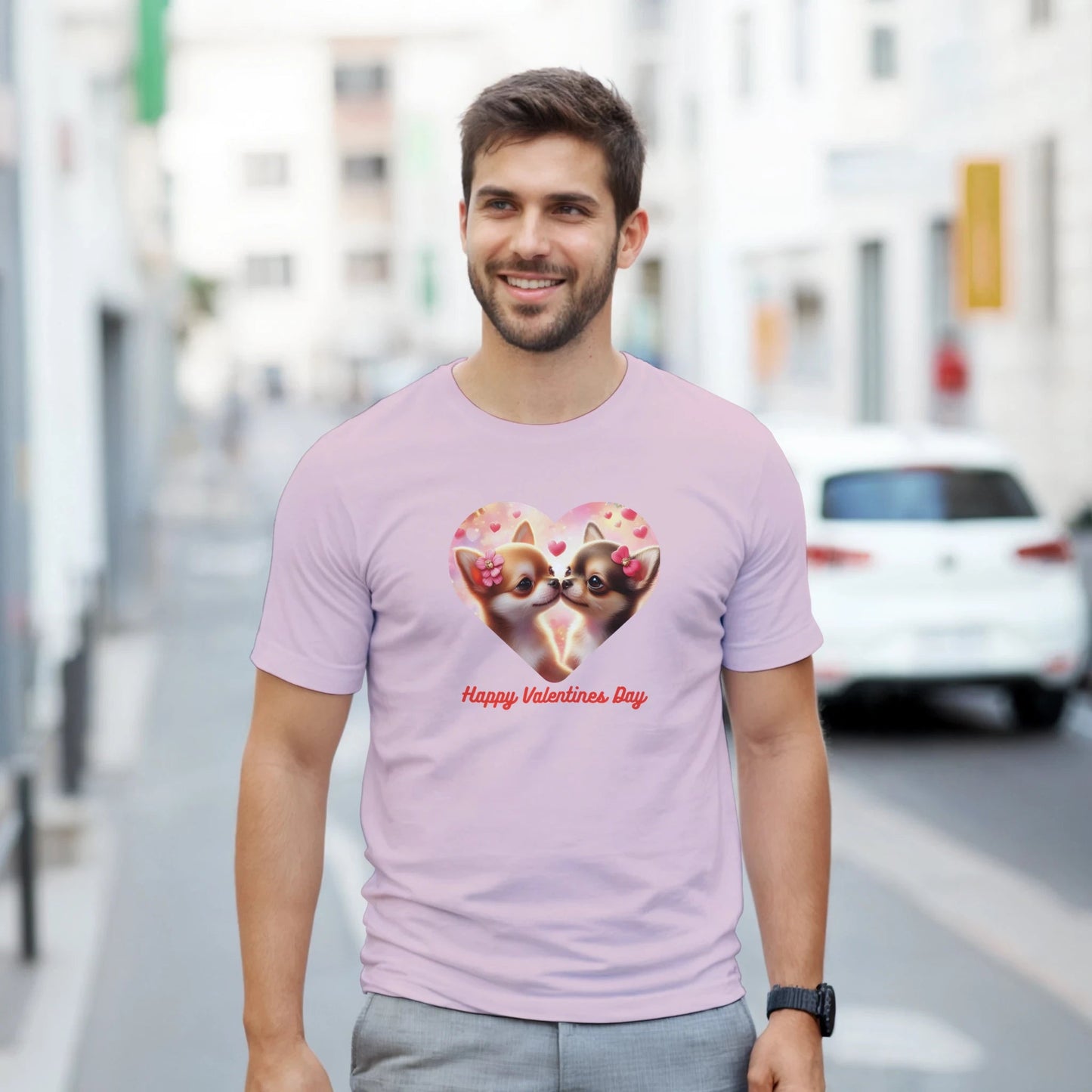 Chihuahuas Kissing Valentine T-shirt - Petselfie