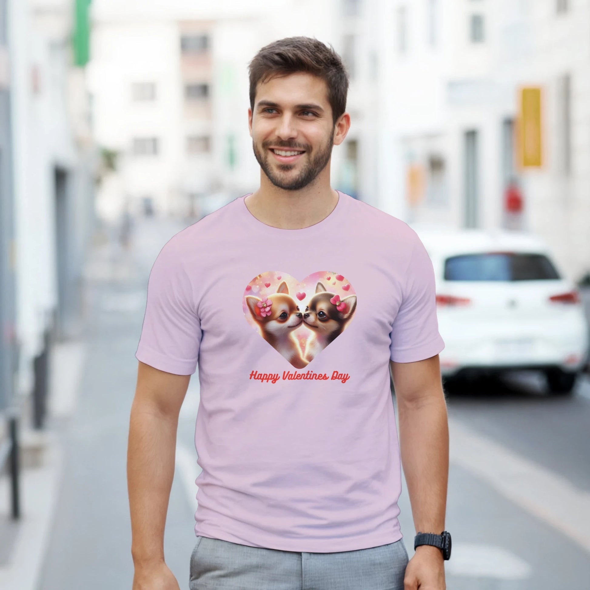 Chihuahuas Kissing Valentine T-shirt - Petselfie