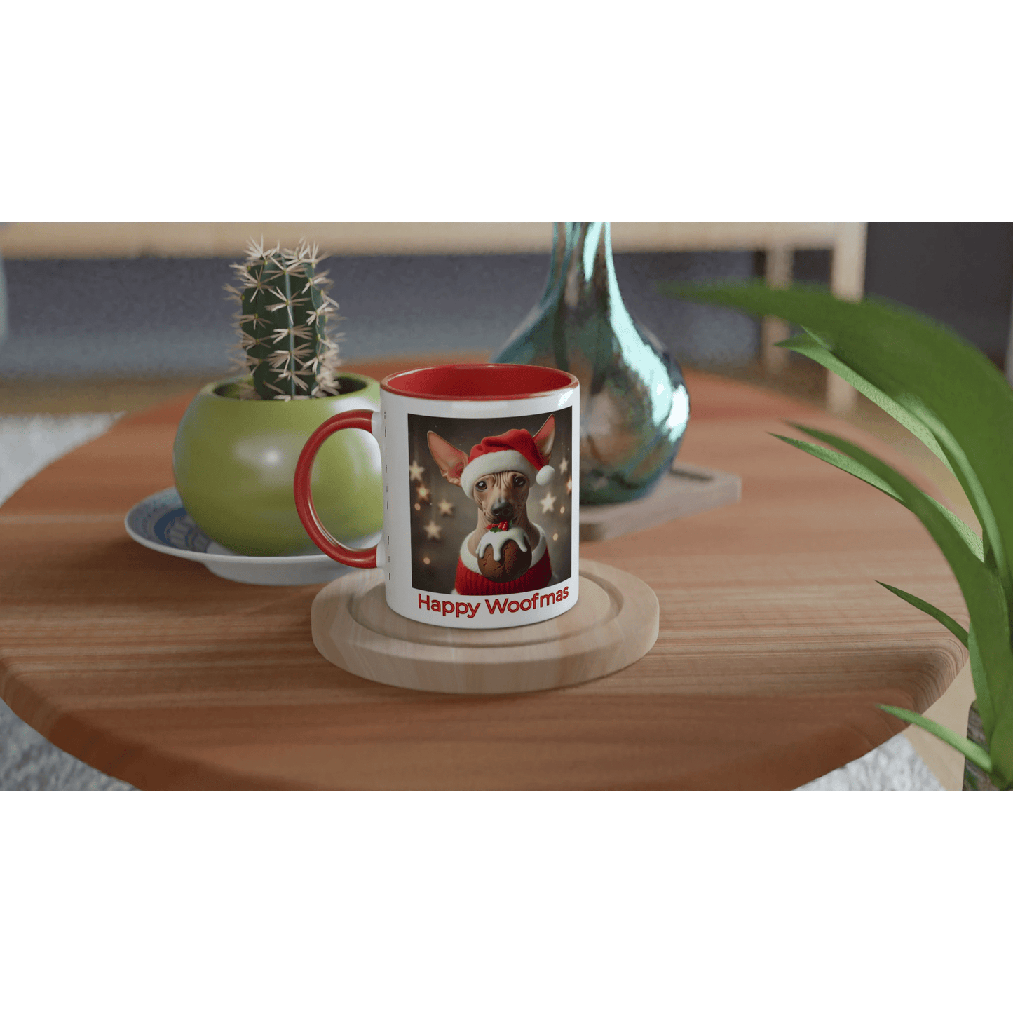 Chinese hairless crested Mug with Colour Inside - Petselfie