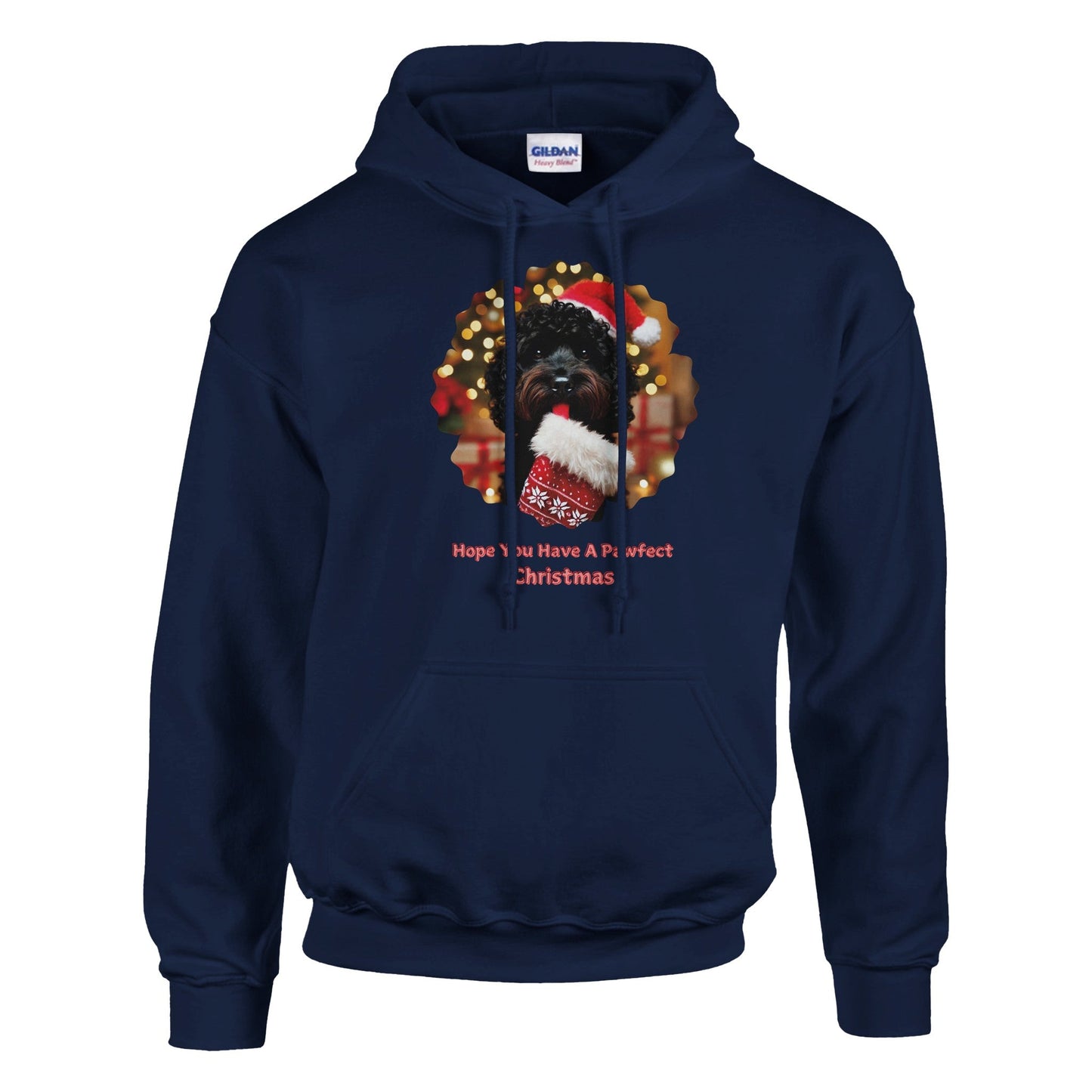Cockapoo Black Christmas Hoodie - Petselfie