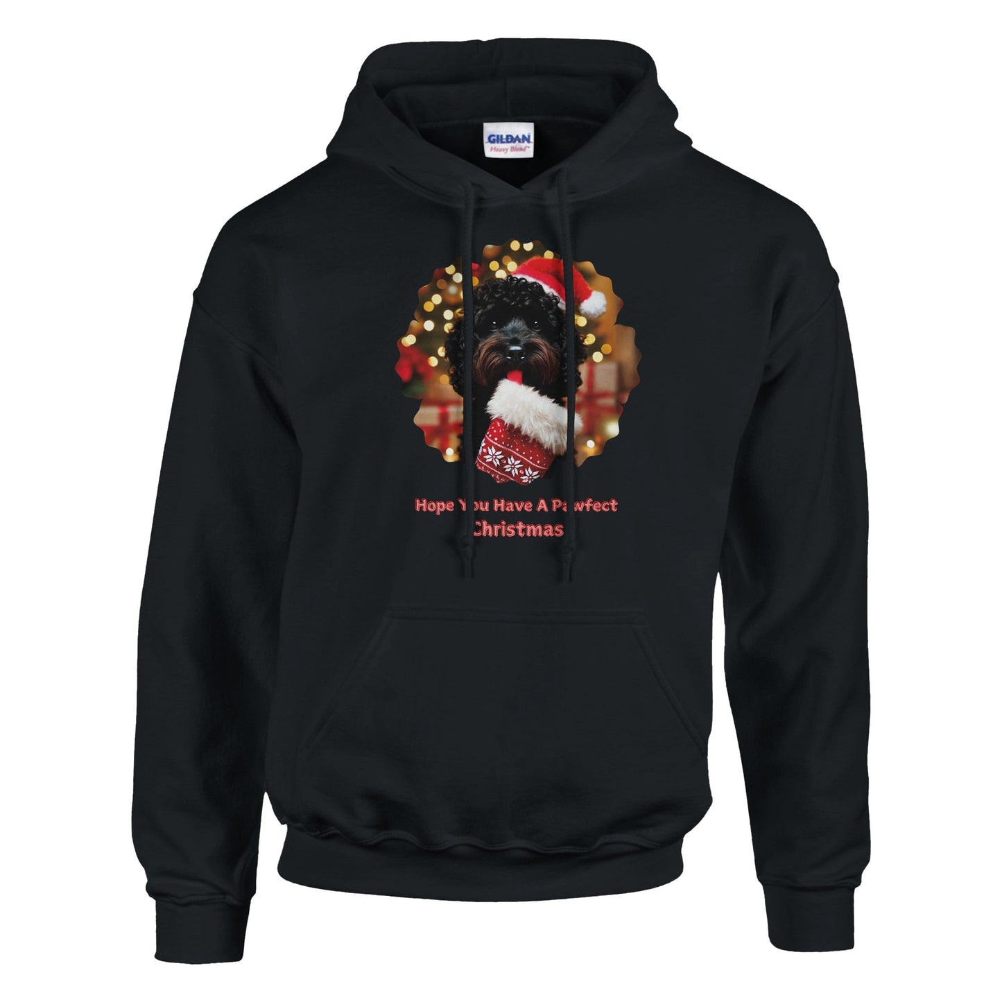 Cockapoo Black Christmas Hoodie - Petselfie