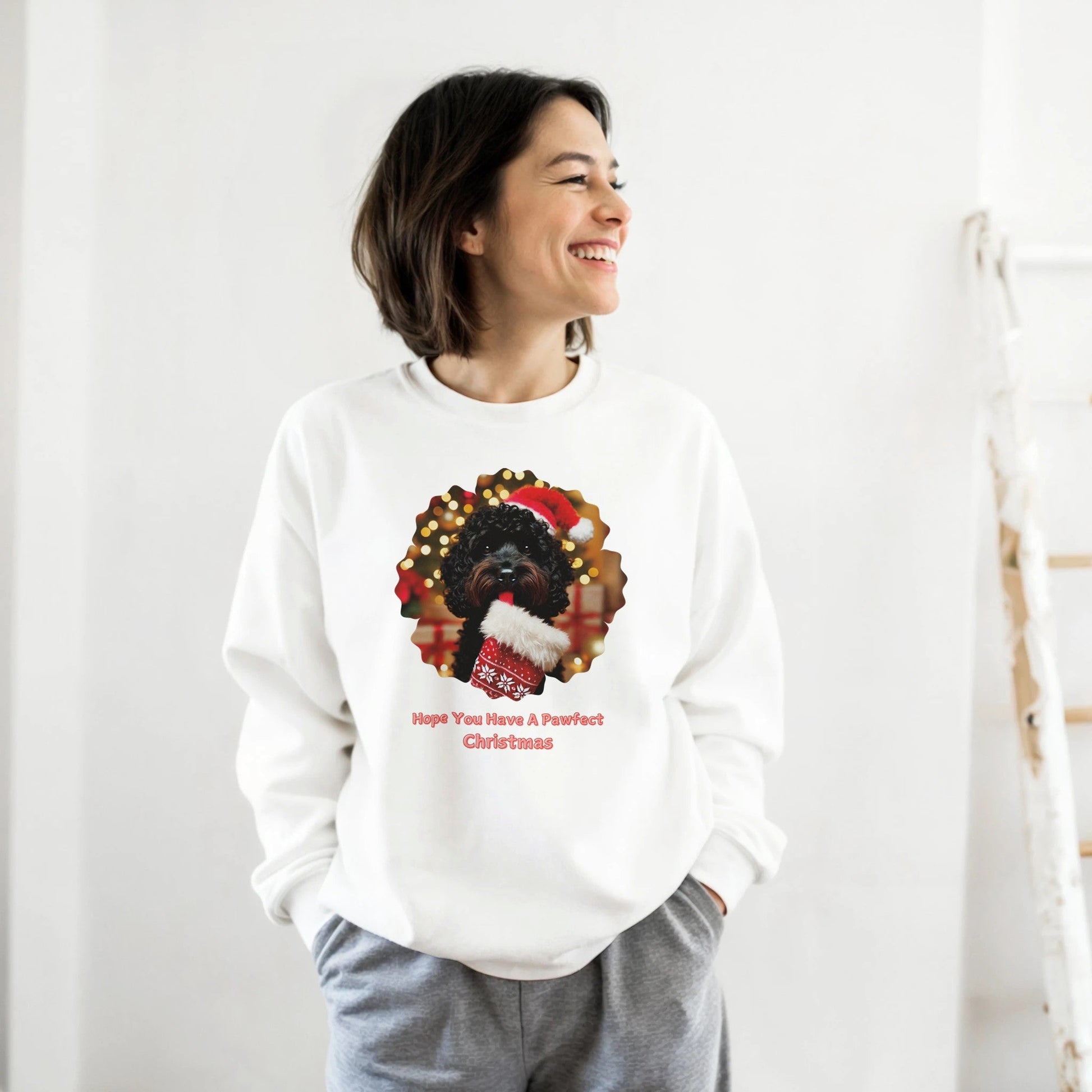 Cockapoo Black Christmas Sweatshirt - Petselfie