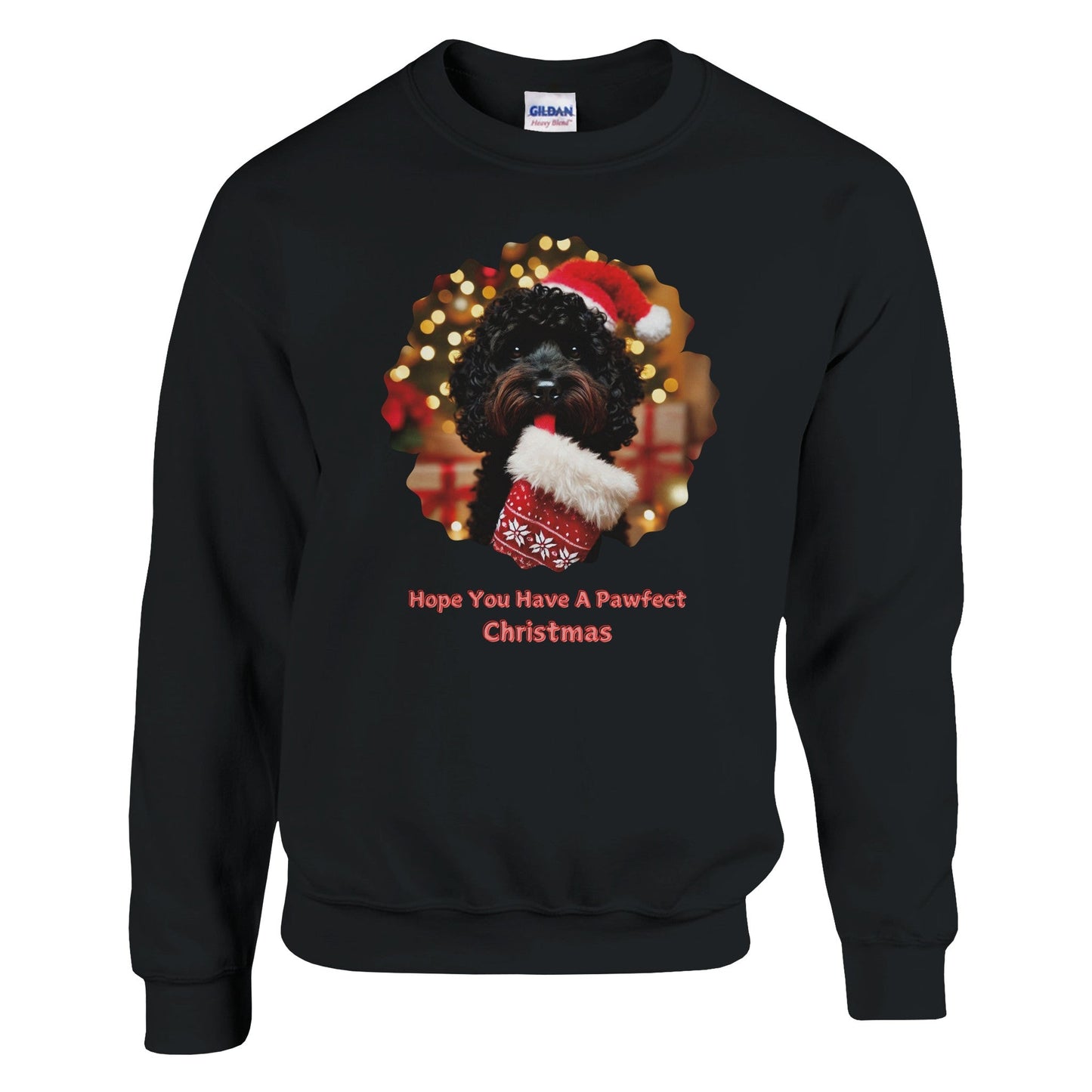 Cockapoo Black Christmas Sweatshirt - Petselfie