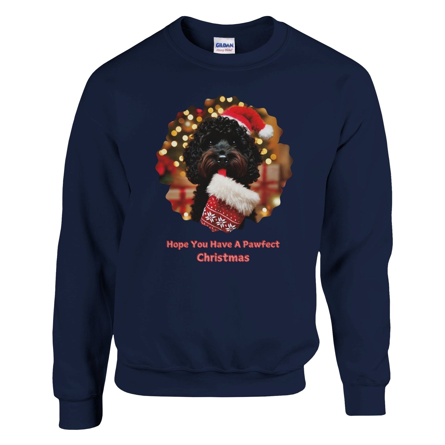 Cockapoo Black Christmas Sweatshirt - Petselfie