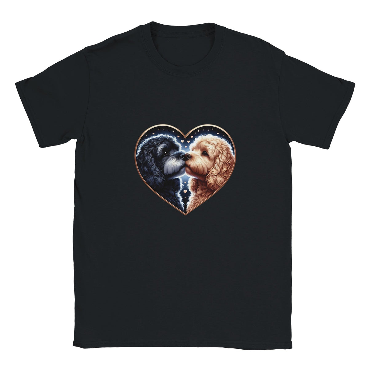 Cockapoo Kissing Valentine T-shirt - Petselfie