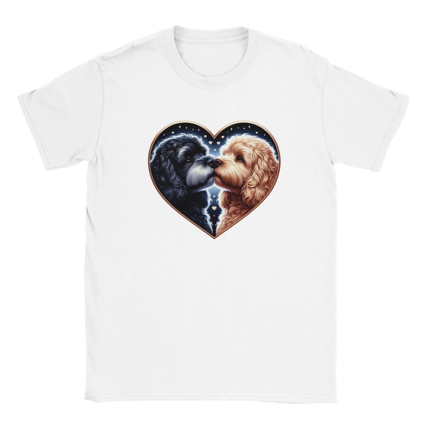 Cockapoo Kissing Valentine T-shirt - Petselfie