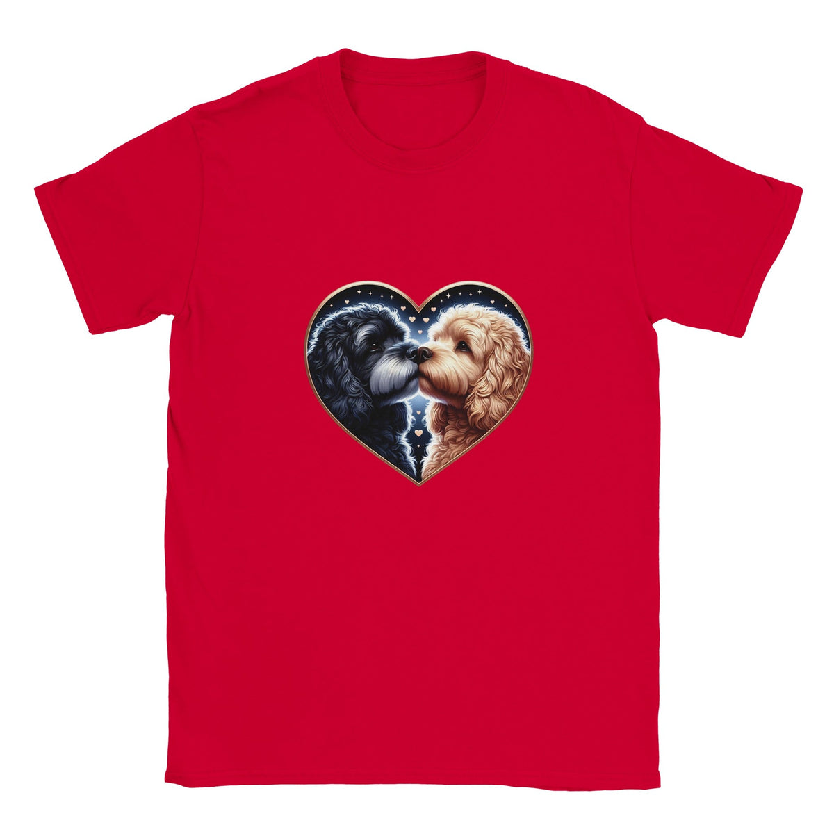 Cockapoo Kissing Valentine T-shirt - Petselfie