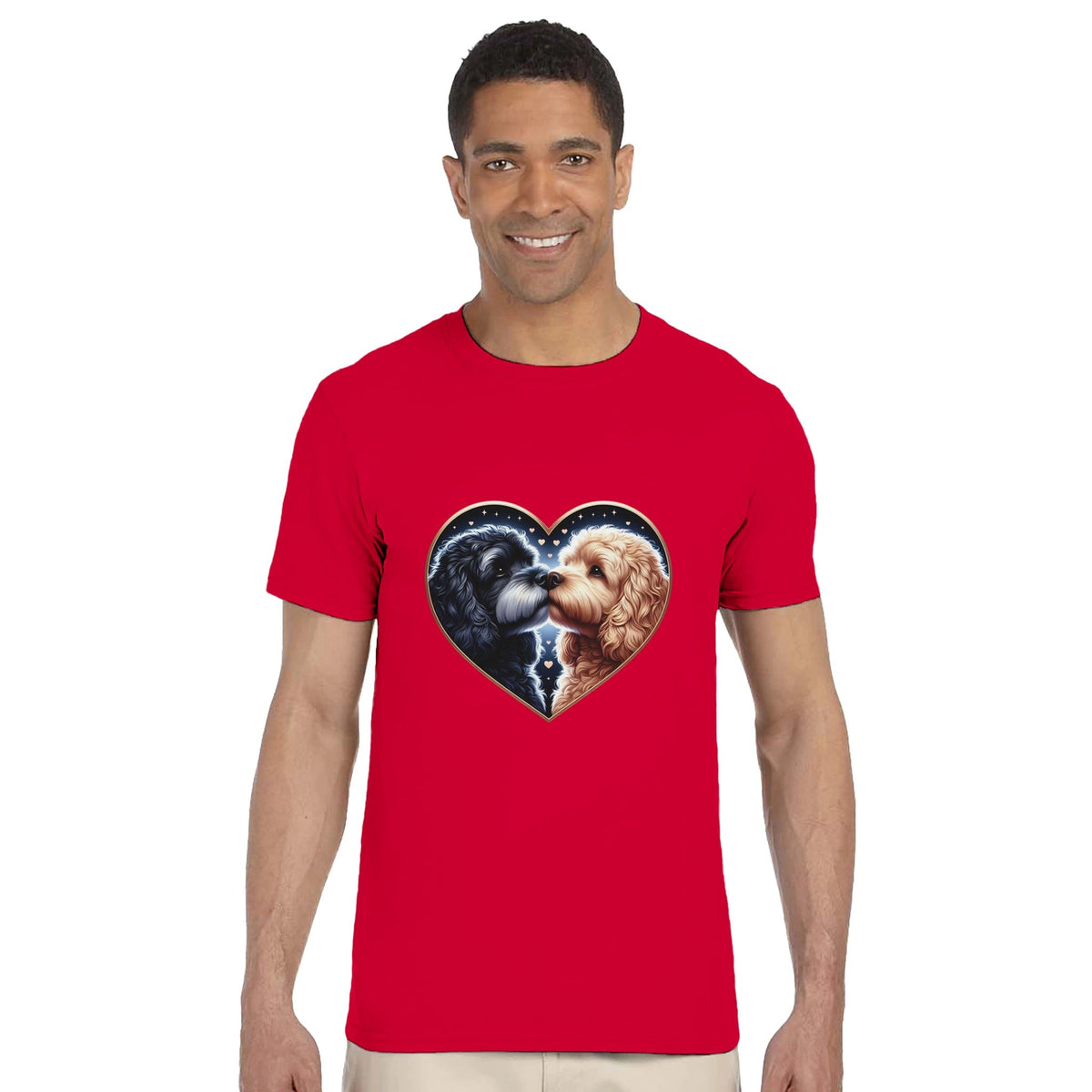 Cockapoo Kissing Valentine T-shirt - Petselfie
