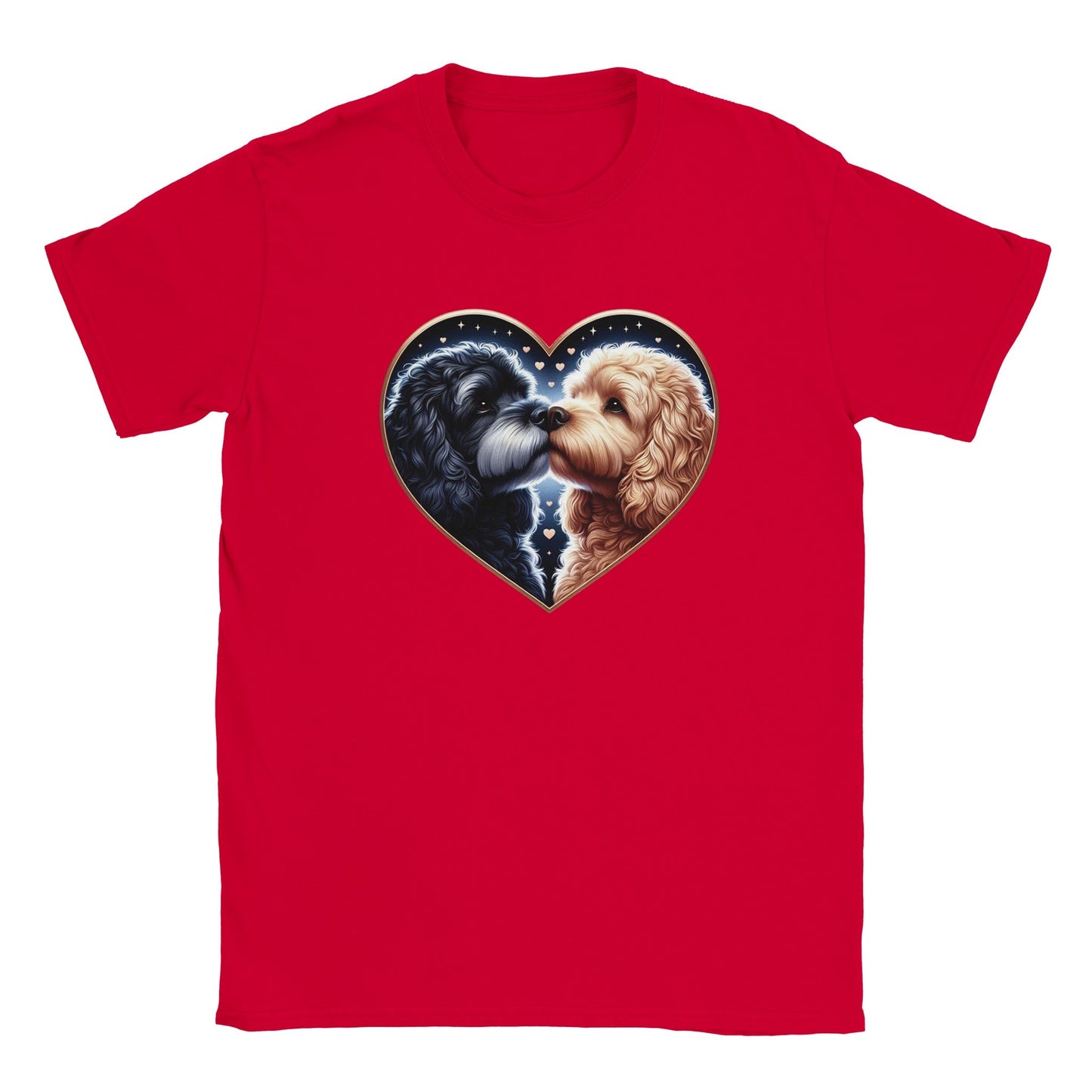 Cockapoo Kissing Valentine T-shirt - Petselfie