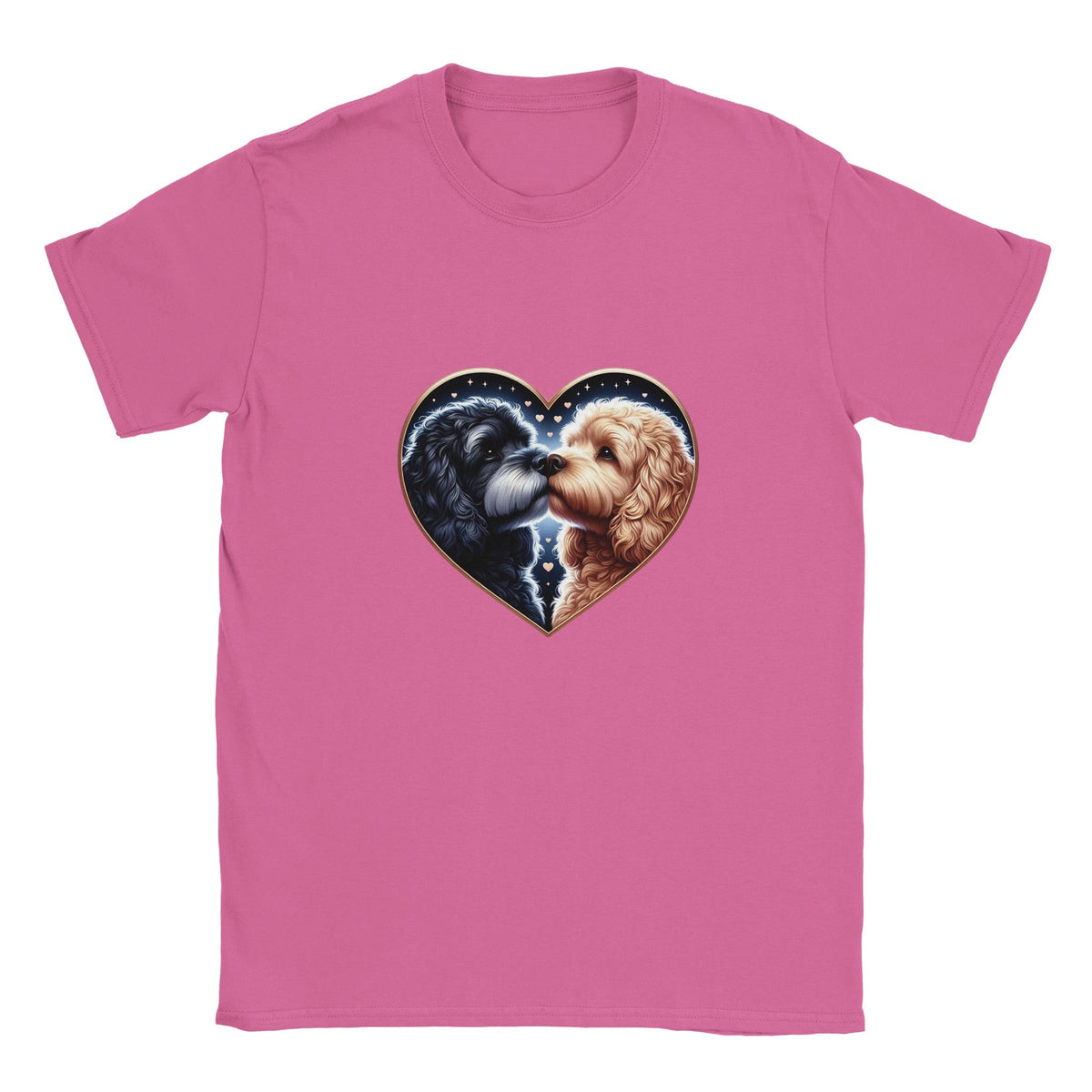 Cockapoo Kissing Valentine T-shirt - Petselfie